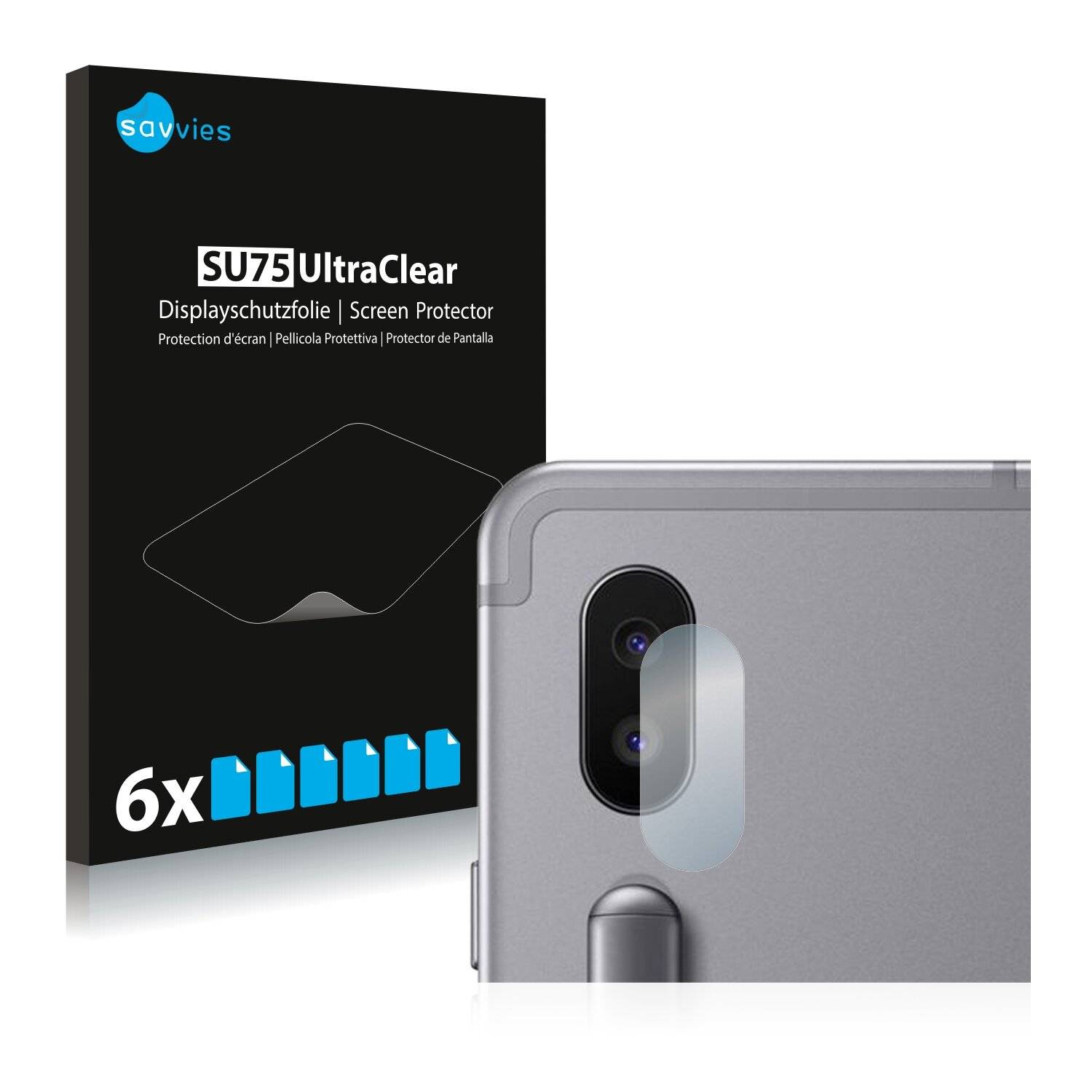 6x Savvies SU75 Displayschutzfolie für Samsung Galaxy Tab S6 LTE 5G 2020 (NUR