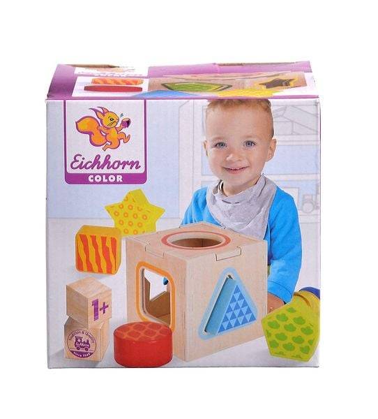 Eichhorn 100002254 - Steckbox, Steckwürfel, Holz