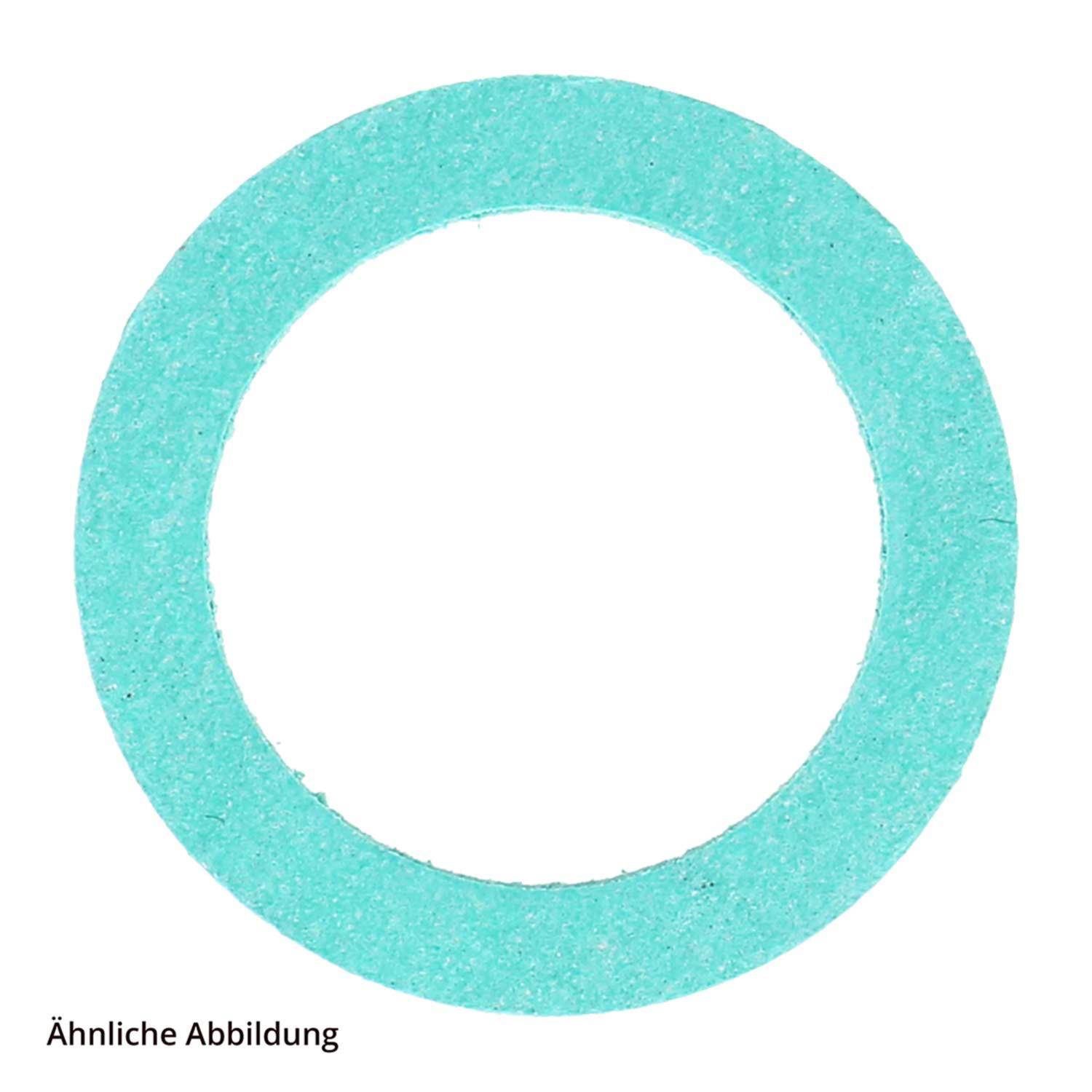 Ein türkisfarbener Ring oder eine Dichtung wird vor weißem Hintergrund gezeigt, mit der Beschriftung „Ähnliche Abbildung