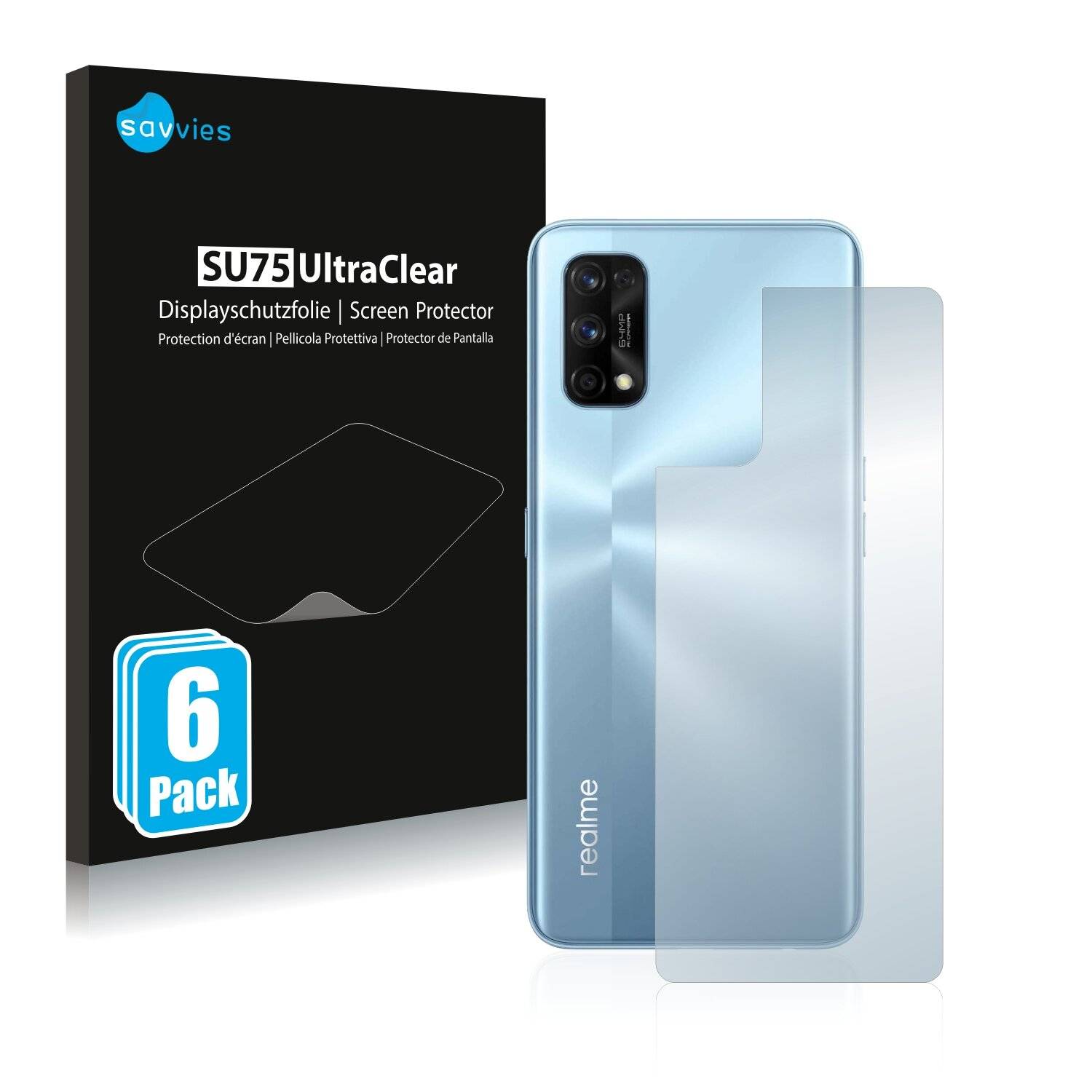 6x Savvies SU75 Displayschutzfolie für Realme 7 Pro