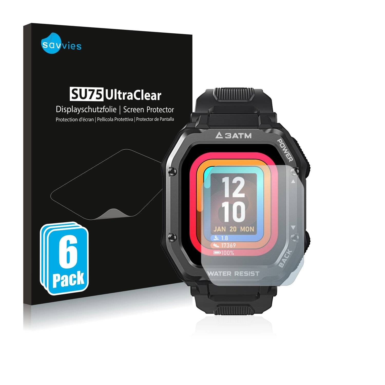 6x Savvies SU75 Displayschutzfolie für Kospet