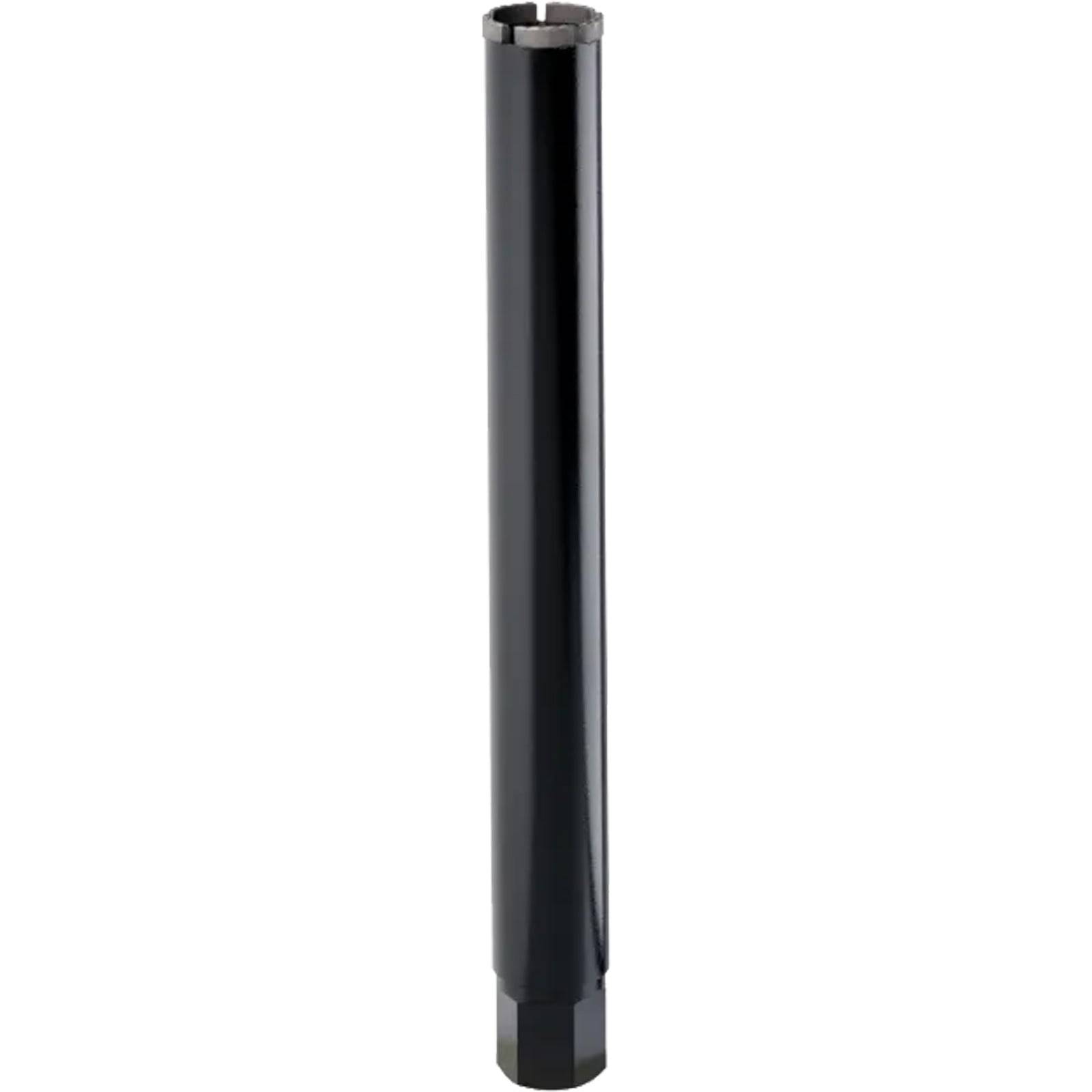 Ein massiver schwarzer Zylinder, der senkrecht steht.