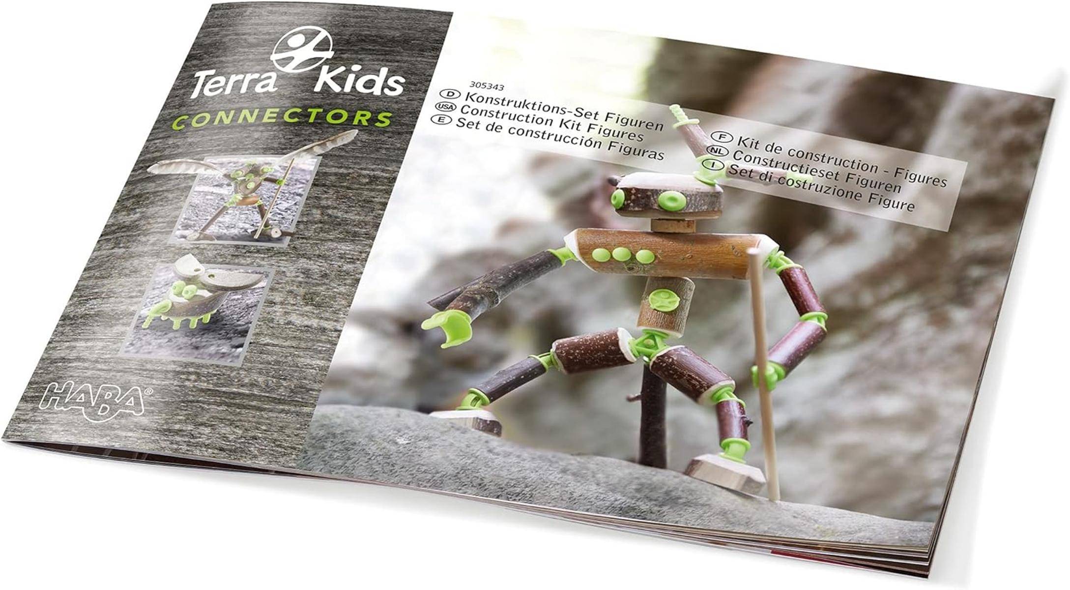 Haba Terra Kids 305343 Connectors Konstruktions-Set Figuren Holz Kork Anleit. 8+