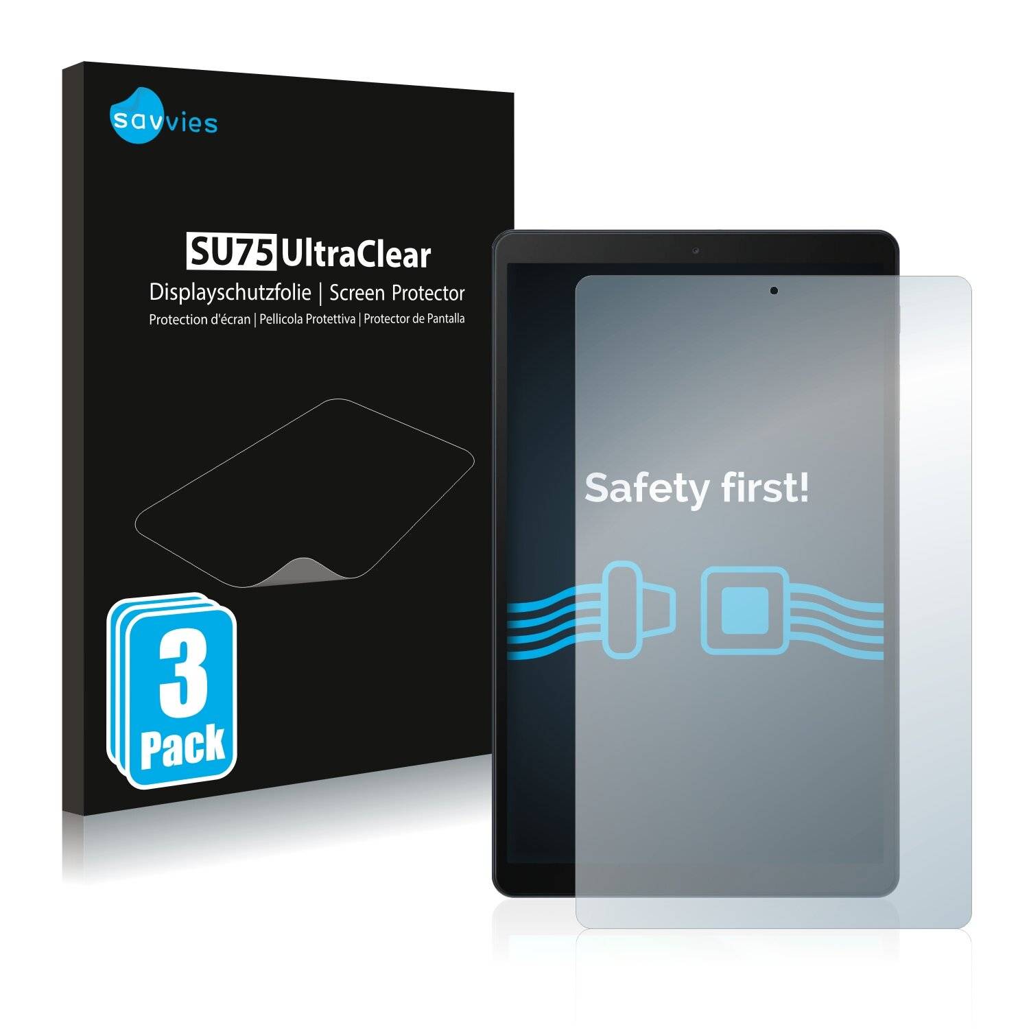 3x Savvies SU75 Displayschutzfolie für Samsung Galaxy Tab A 10.1 WiFi
