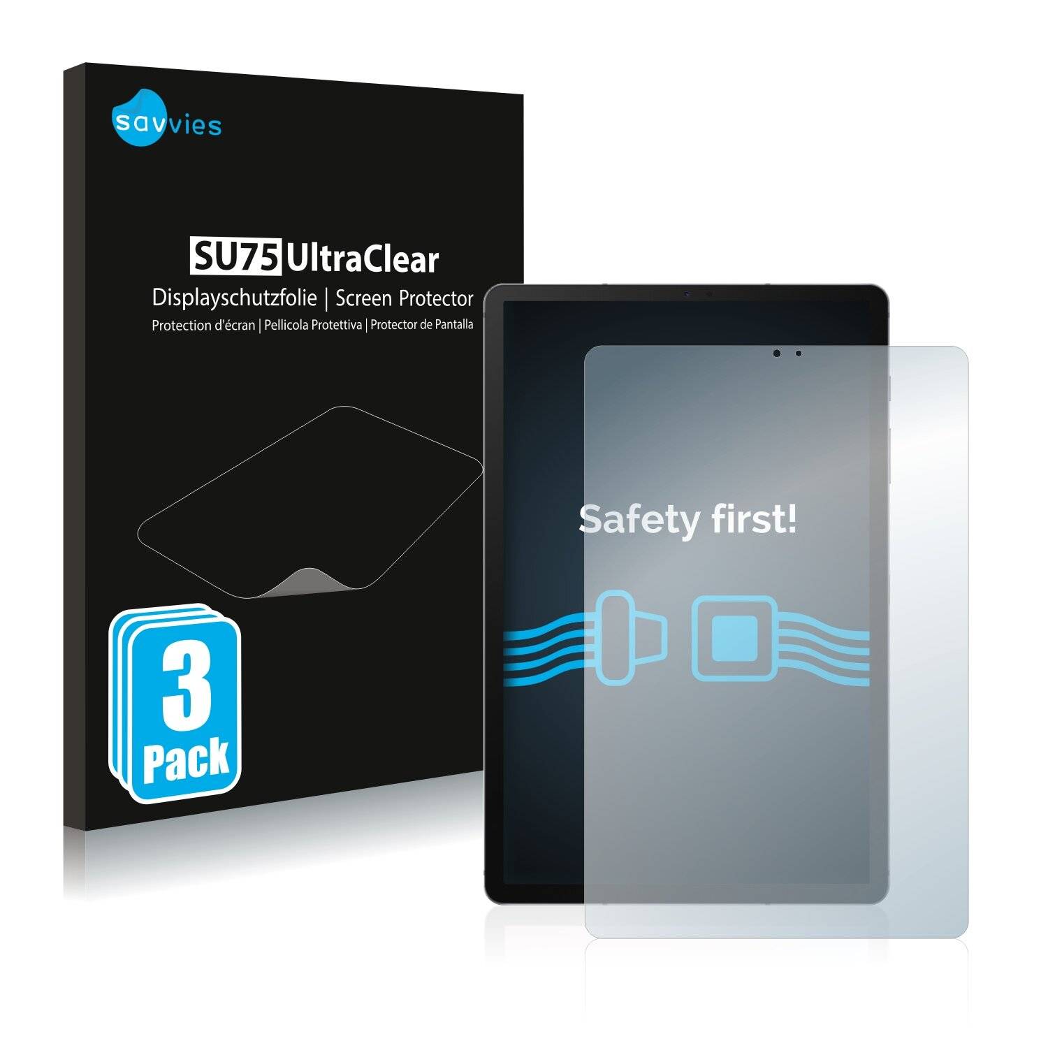 3x Savvies SU75 Displayschutzfolie für Samsung Galaxy Tab S6 WiFi