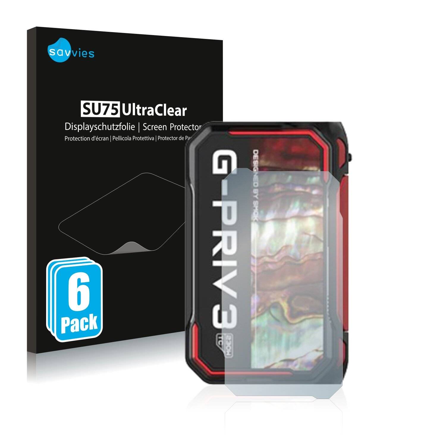 6x Savvies SU75 Displayschutzfolie für Smok G-Priv 3
