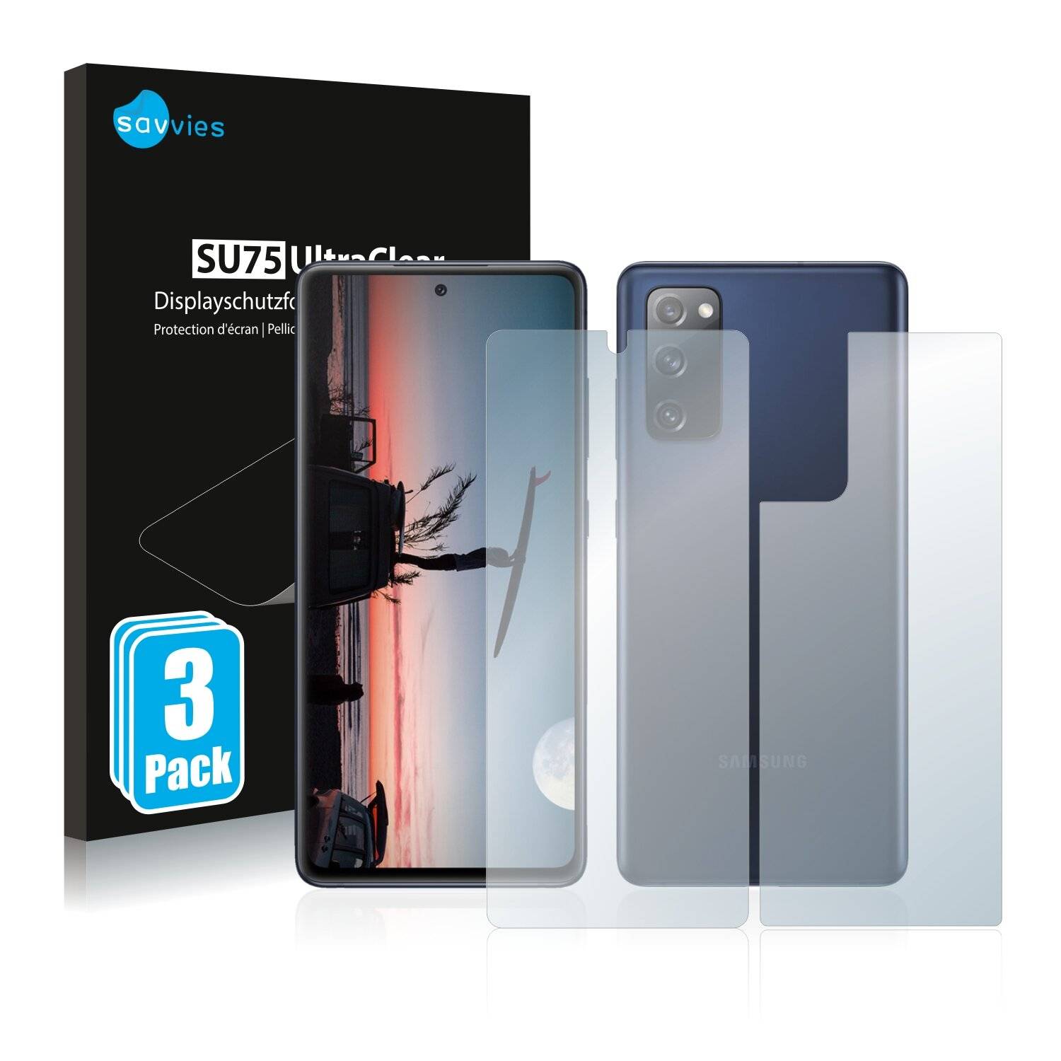 6x Savvies SU75 Displayschutzfolie für Samsung Galaxy S20 FE 5G (Vorder +