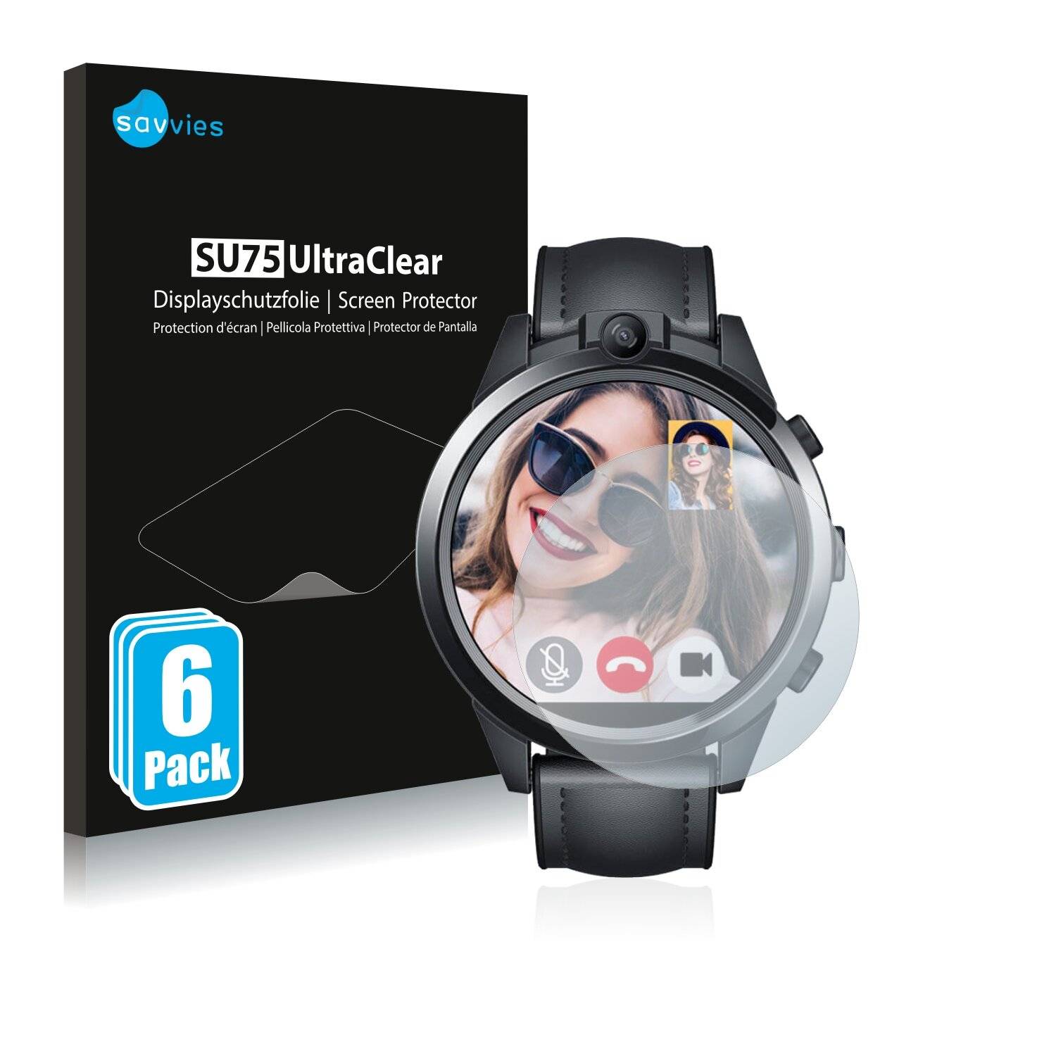 6x Savvies SU75 Displayschutzfolie für Zeblaze Thor 5