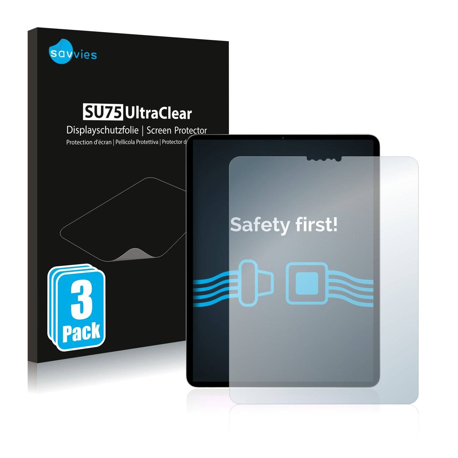 3x Savvies SU75 Displayschutzfolie für Apple iPad Pro 11 WiFi Cellular 2020 (2.