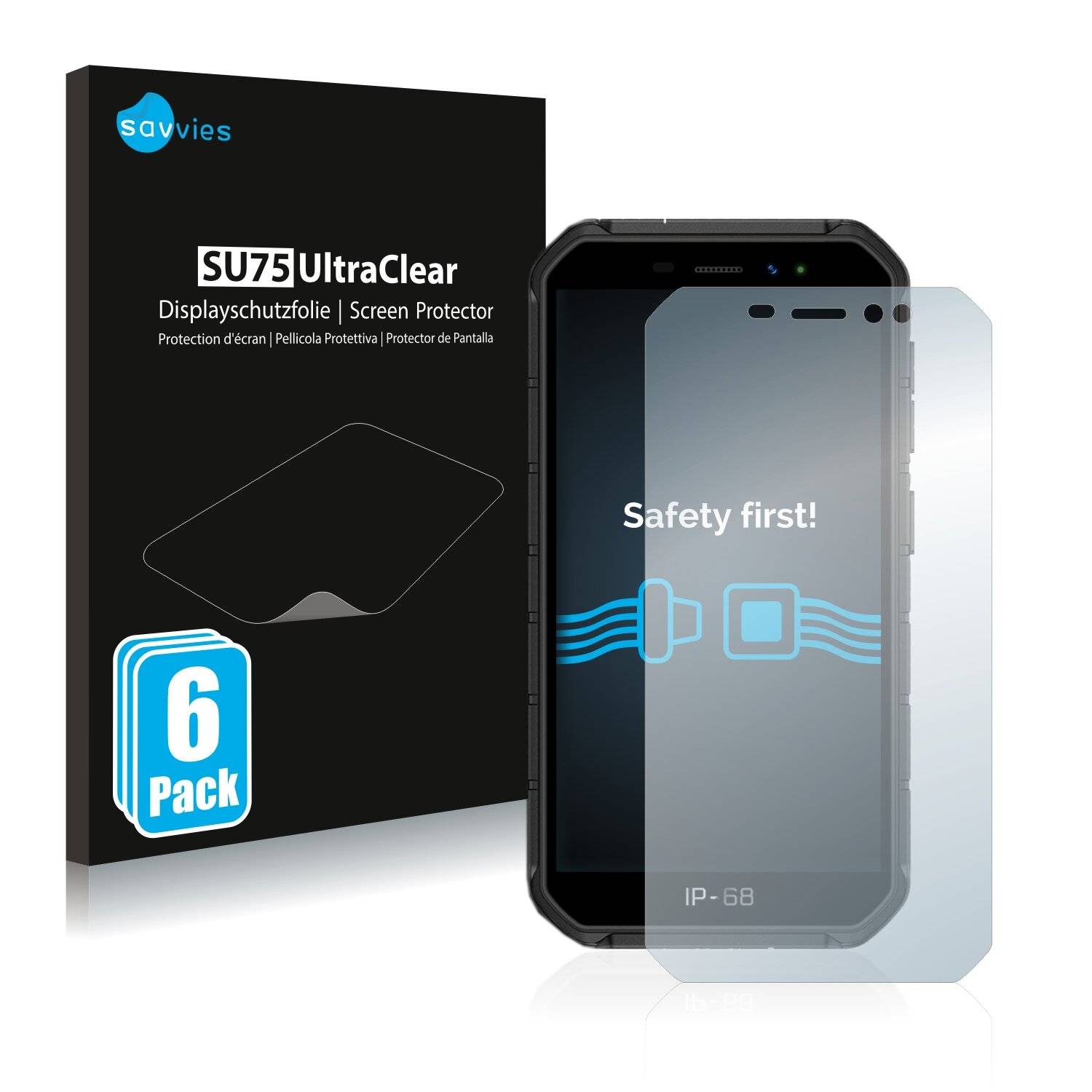 6x Savvies SU75 Displayschutzfolie für Ulefone Armor X7