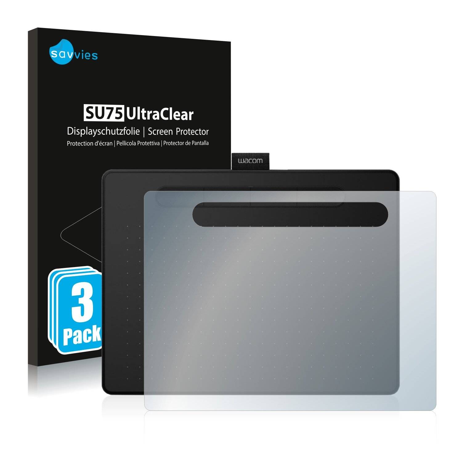 3x Savvies SU75 Displayschutzfolie für Wacom Intuos