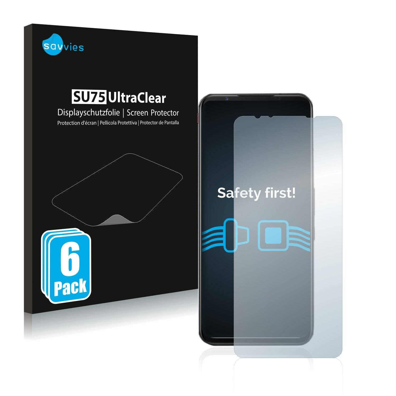 6x Savvies SU75 Displayschutzfolie für ZTE Nubia Red Magic