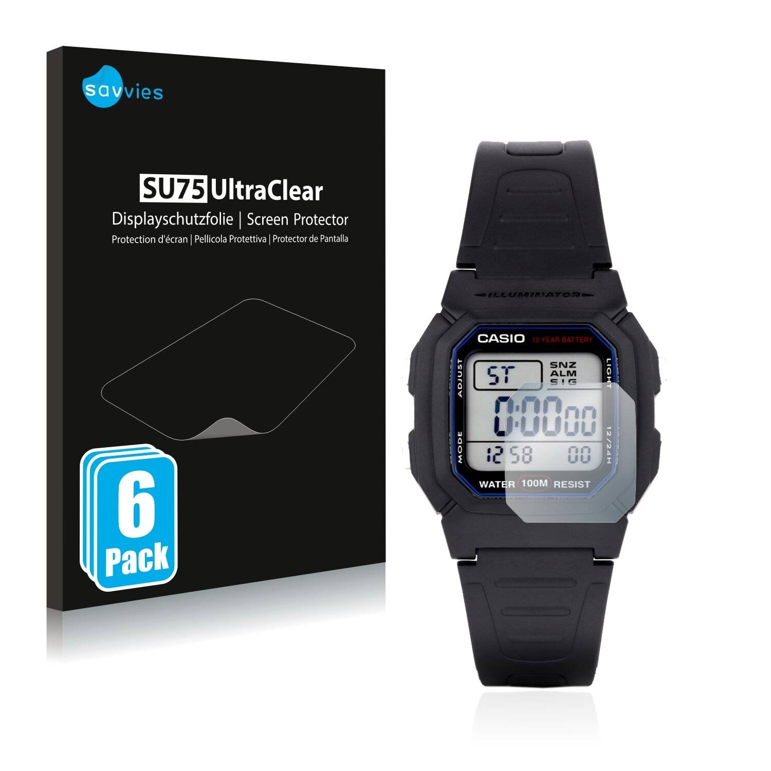 6x Savvies SU75 Displayschutzfolie für Casio