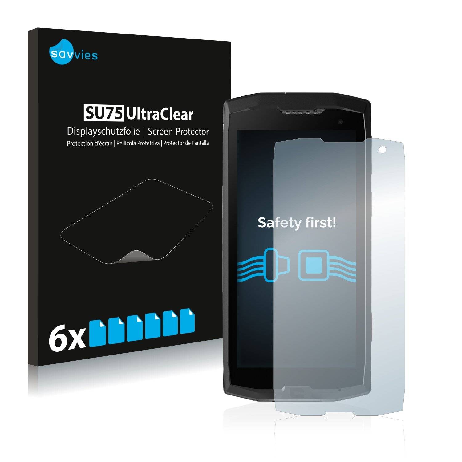 6x Savvies SU75 Displayschutzfolie für Crosscall Core