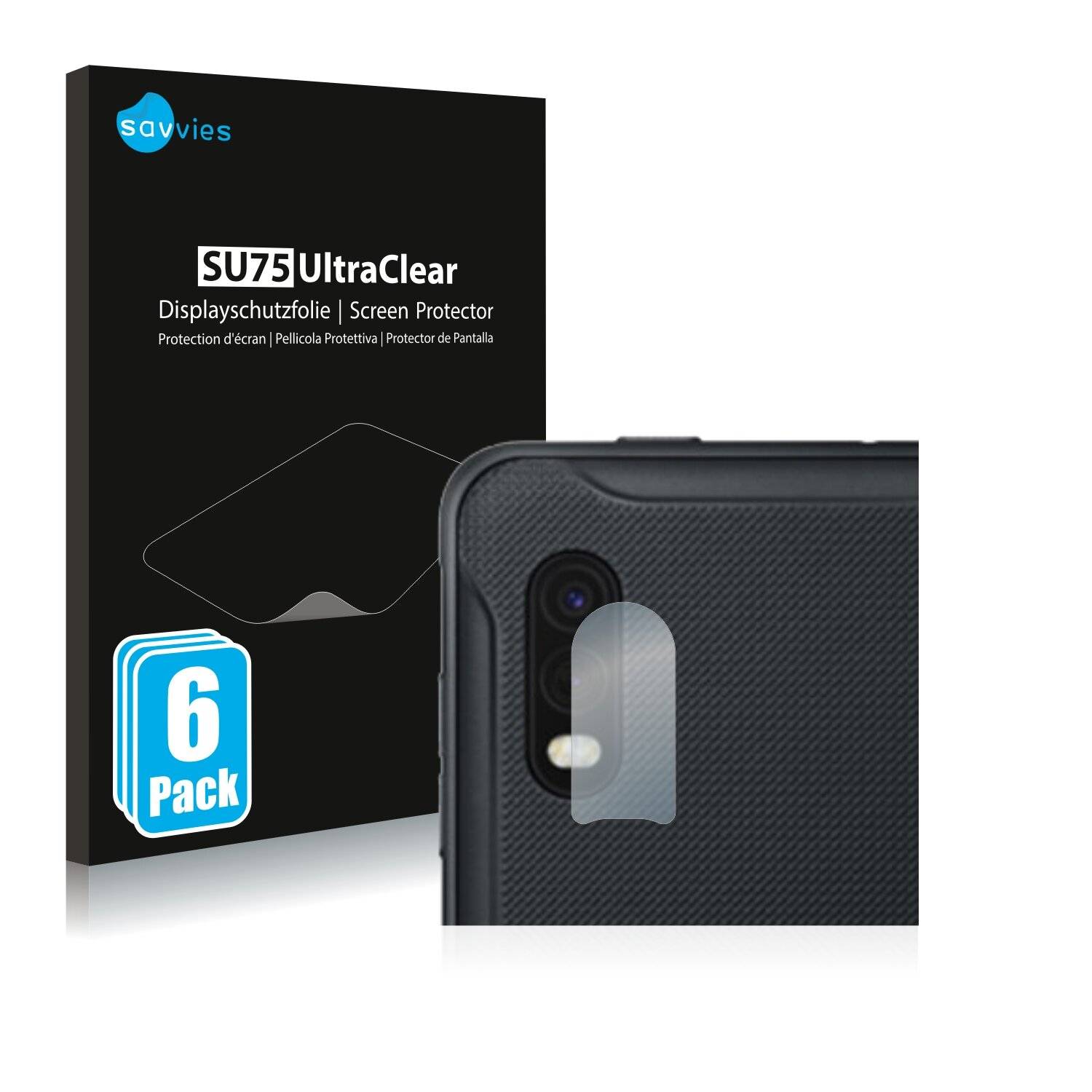 6x Savvies SU75 Displayschutzfolie für Samsung Galaxy XCover Pro (NUR