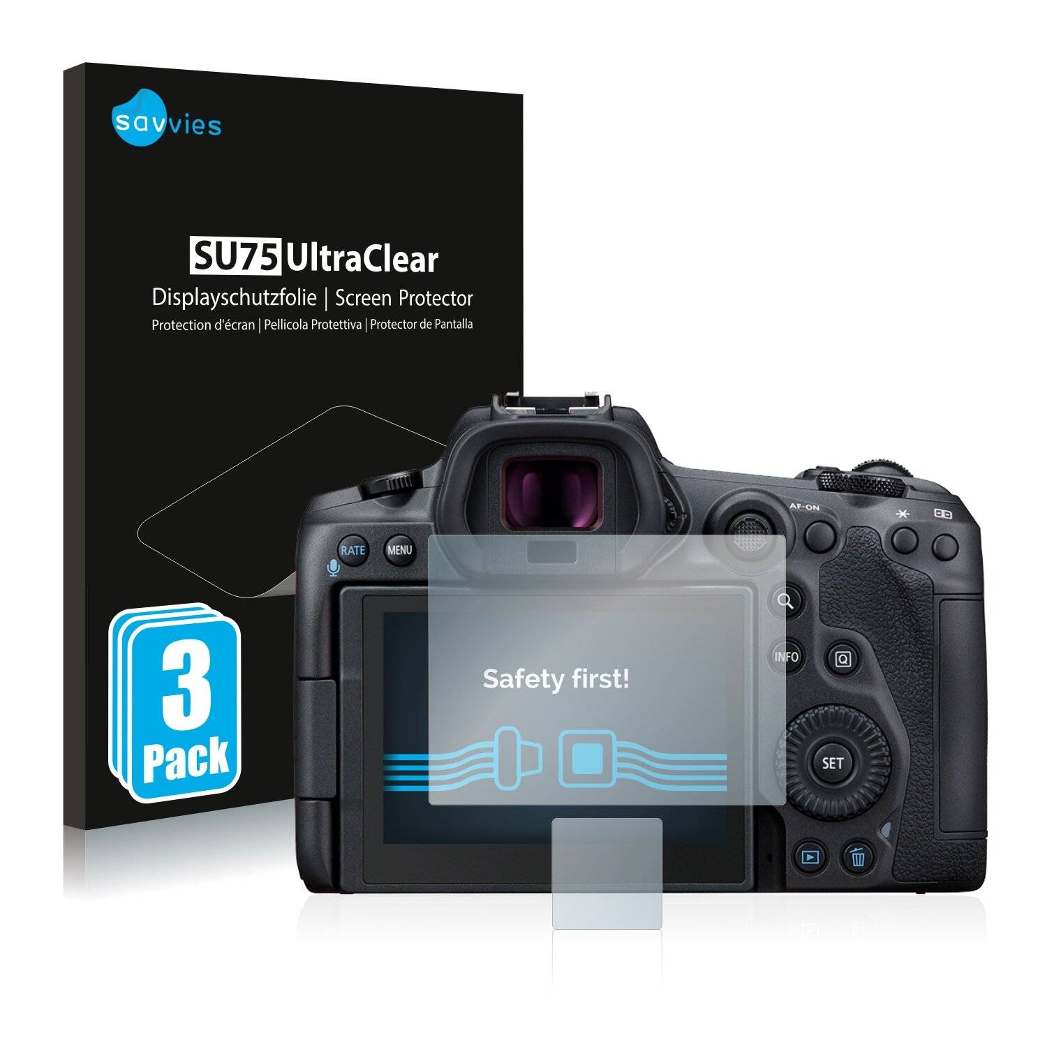 6x Savvies SU75 Displayschutzfolie für Canon EOS