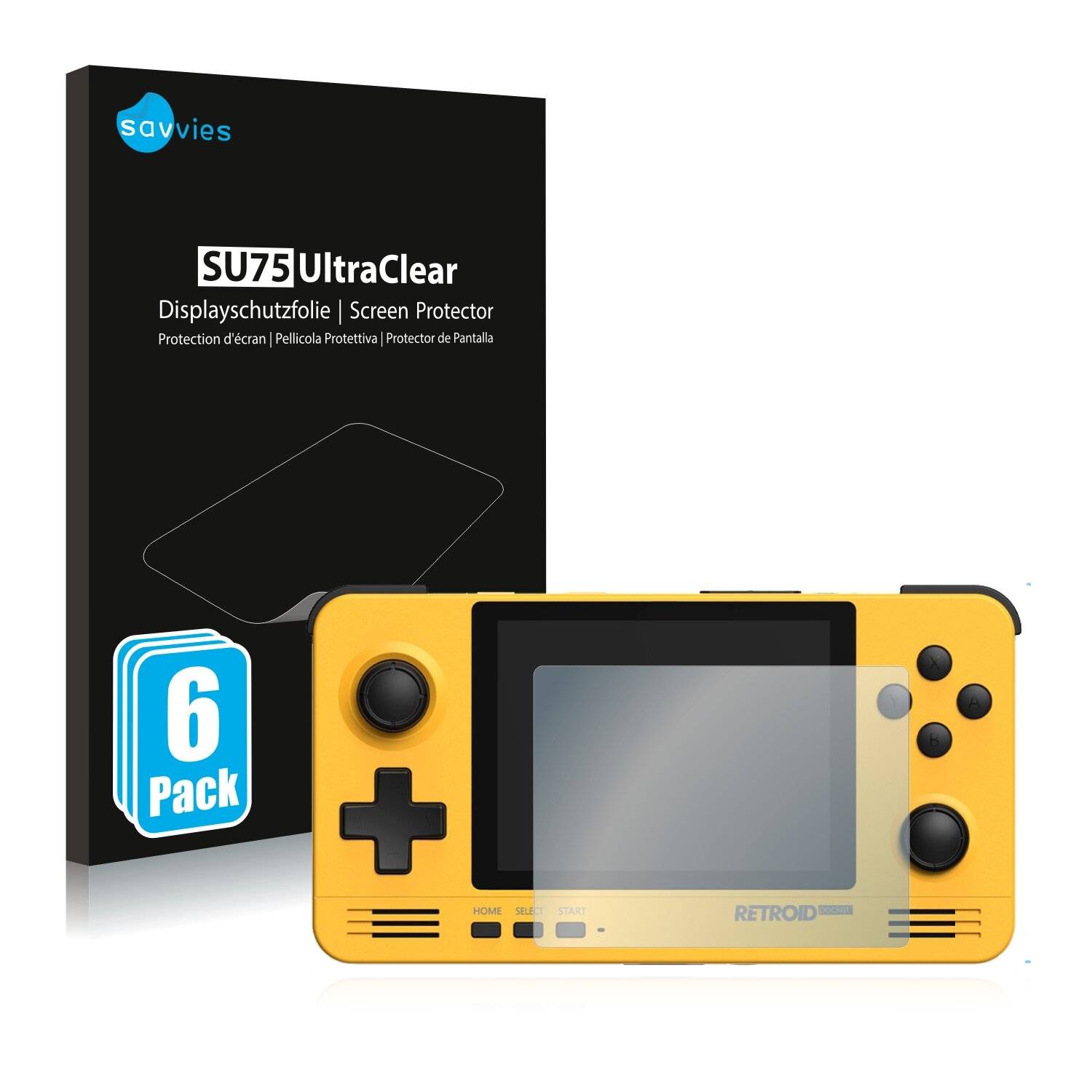 6x Savvies SU75 Displayschutzfolie für Retroid Pocket