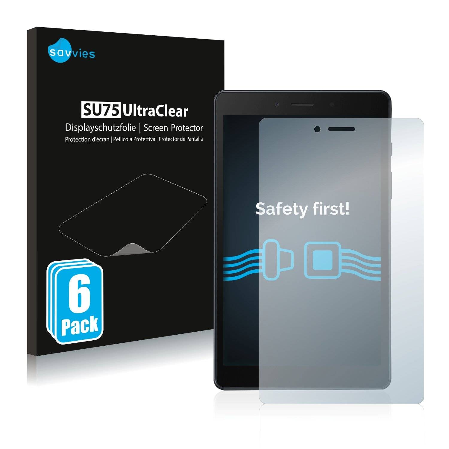 6x Savvies SU75 Displayschutzfolie für Samsung Galaxy Tab A 8.0 LTE