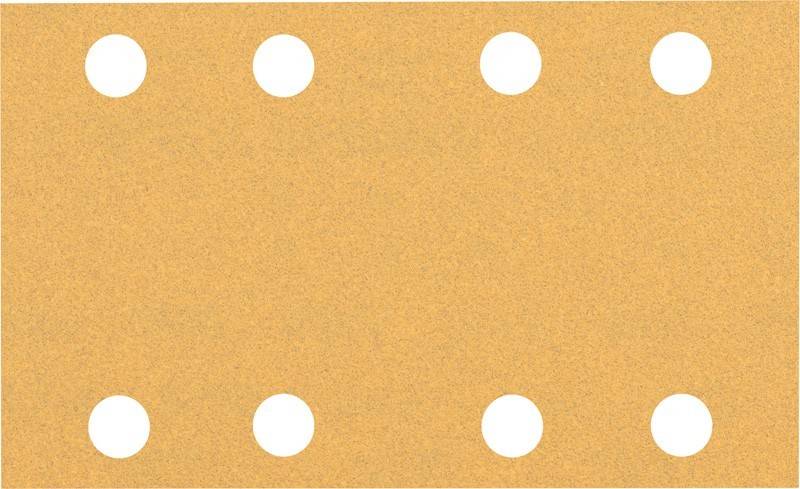 Vier weiße Kreise, die in einem quadratischen Muster auf einem strukturierten braunen Hintergrund angeordnet sind.