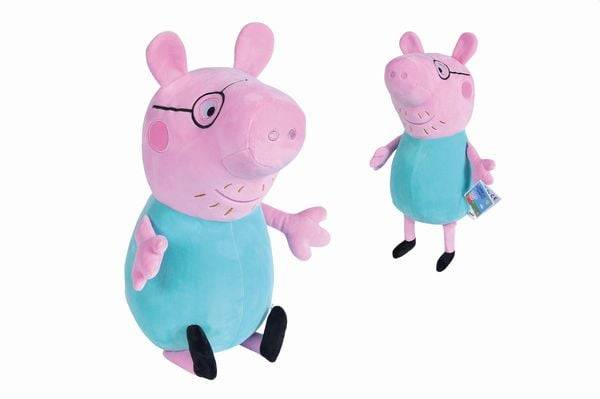 Simba 109261005 - Peppa Pig, Plüsch Papa Wutz, Tierfigur, 37cm