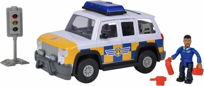 Simba Feuerwehrmann Sam Polizeiauto 4x4 mit Figur, Spielfahrzeug