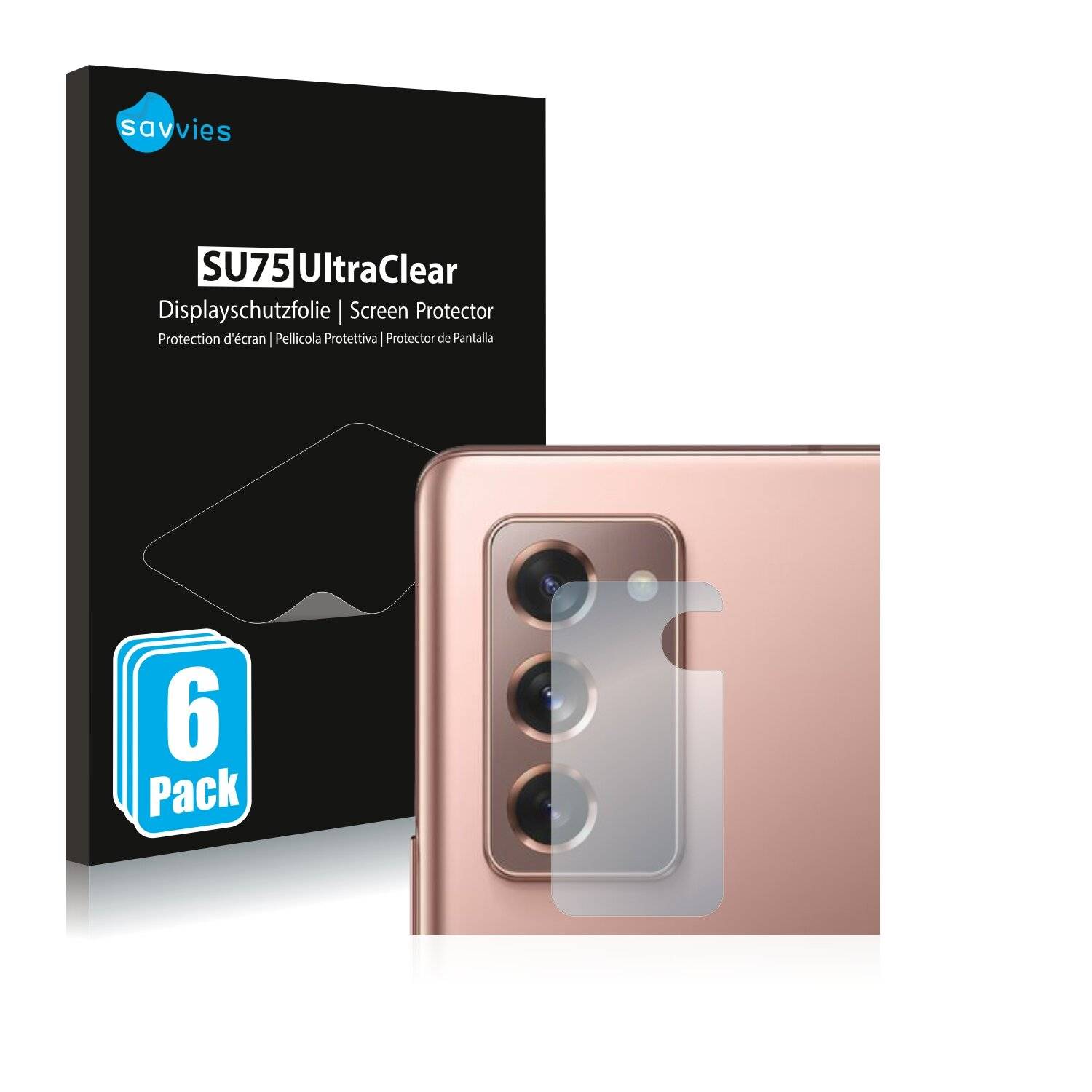 6x Savvies SU75 Displayschutzfolie für Samsung Galaxy Z Fold 2 5G (NUR
