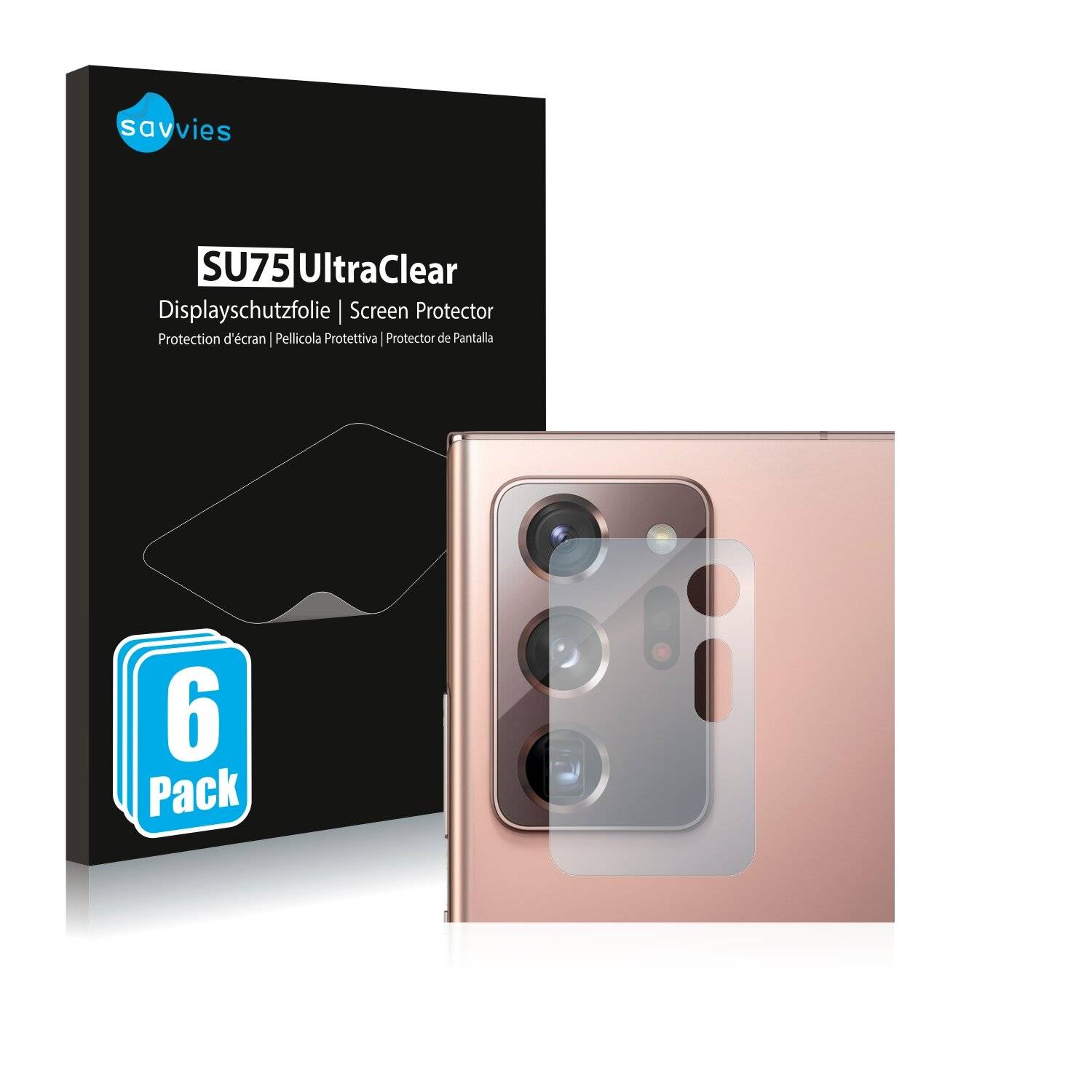 6x Savvies SU75 Displayschutzfolie für Samsung Galaxy Note 20 Ultra 5G (NUR