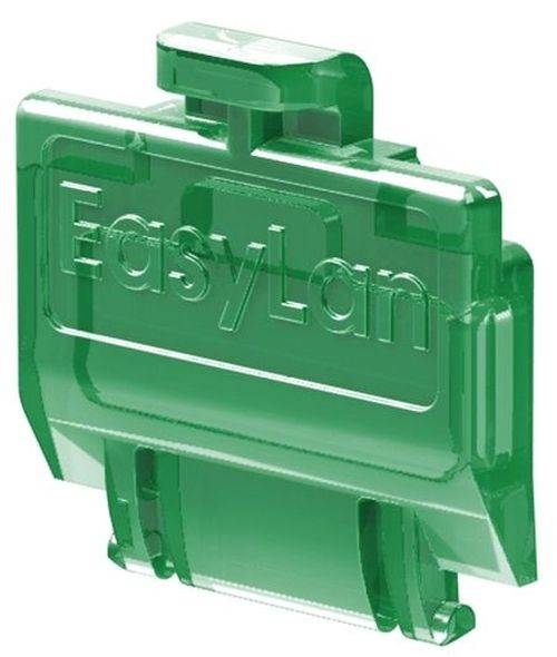 EasyLan preLink / fixLink Staubschutzklappe grün (transparent), 50 Stück