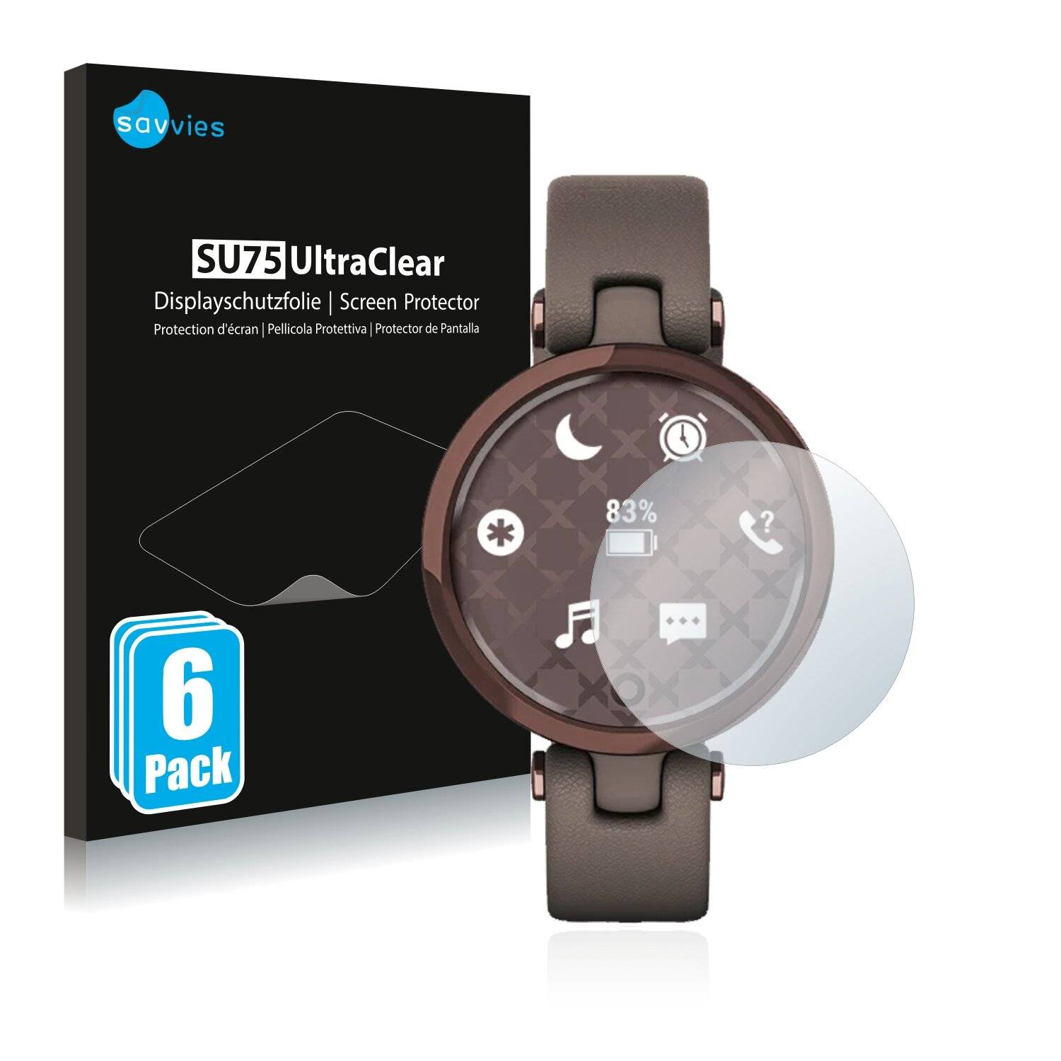 6x Savvies SU75 Displayschutzfolie für Garmin
