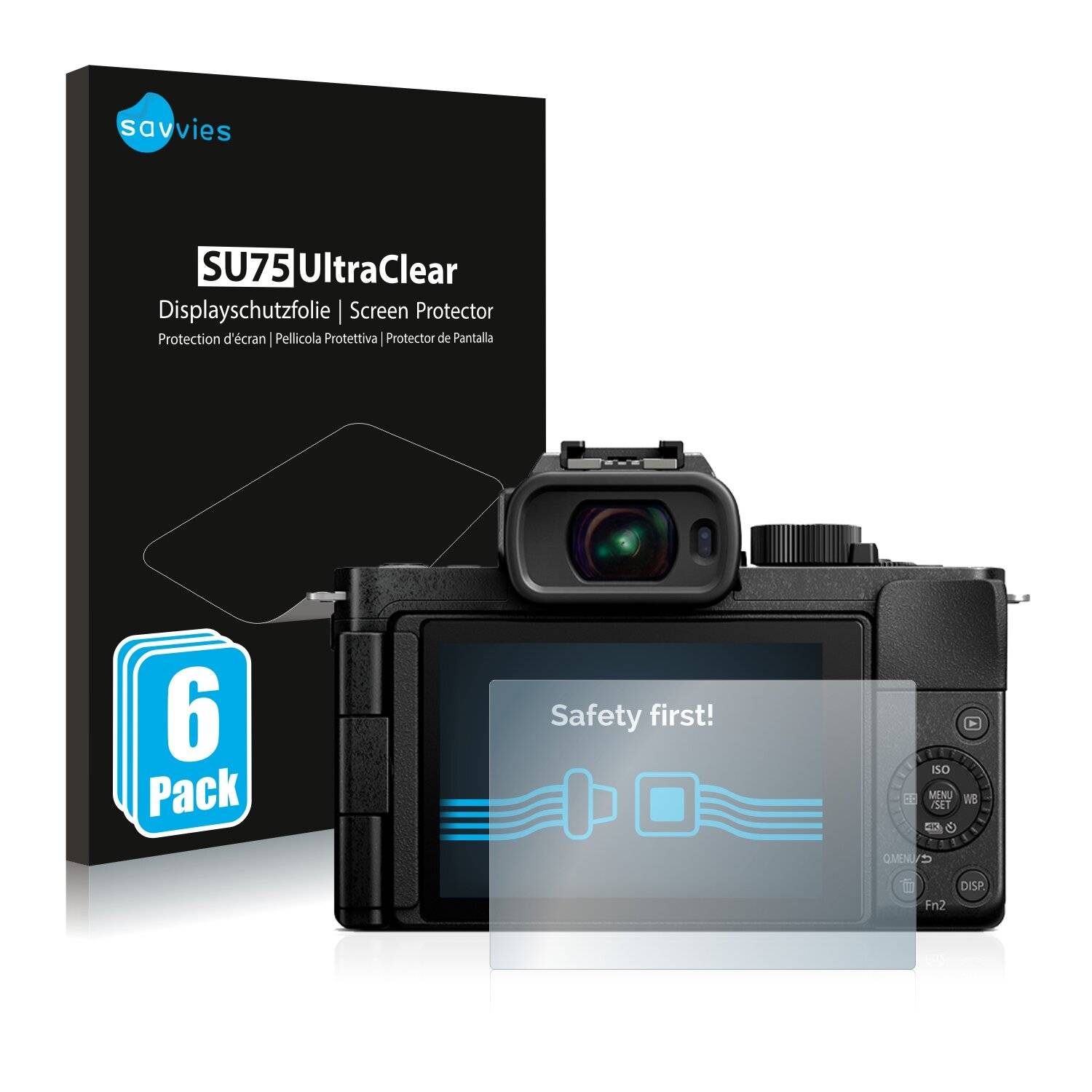 6x Savvies SU75 Displayschutzfolie für Panasonic Lumix