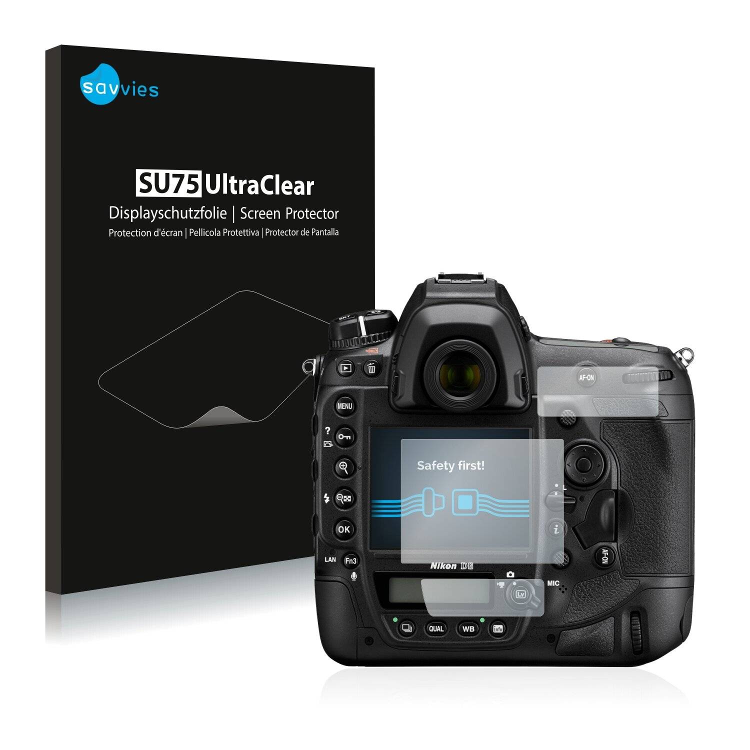 6x Savvies SU75 Displayschutzfolie für Nikon