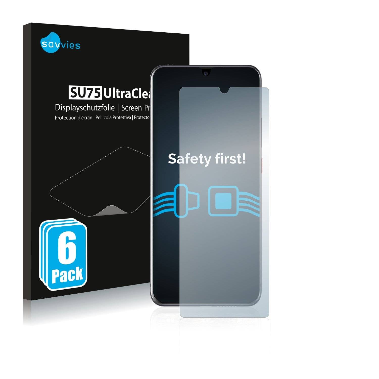 6x Savvies SU75 Displayschutzfolie für ZTE Blade 20 Pro