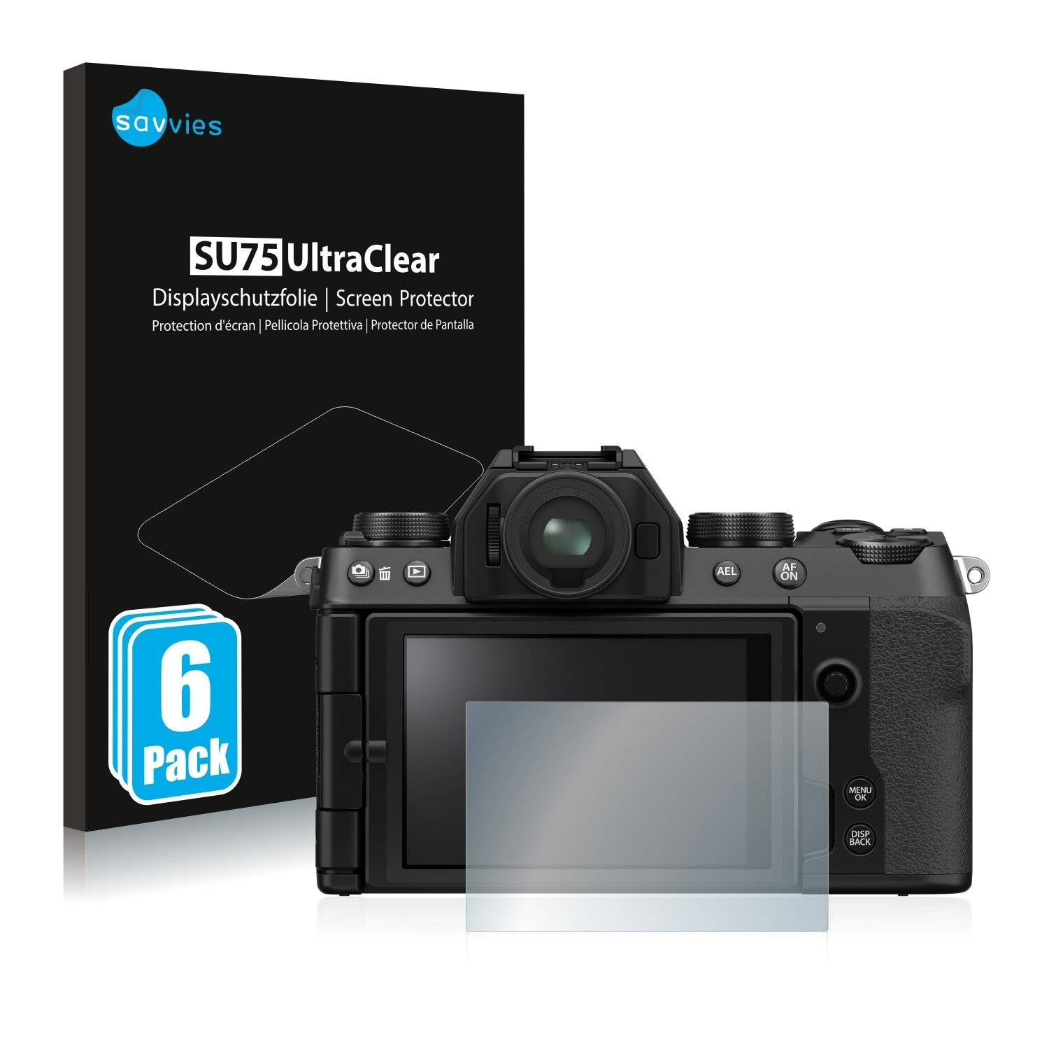 6x Savvies SU75 Displayschutzfolie für Fujifilm