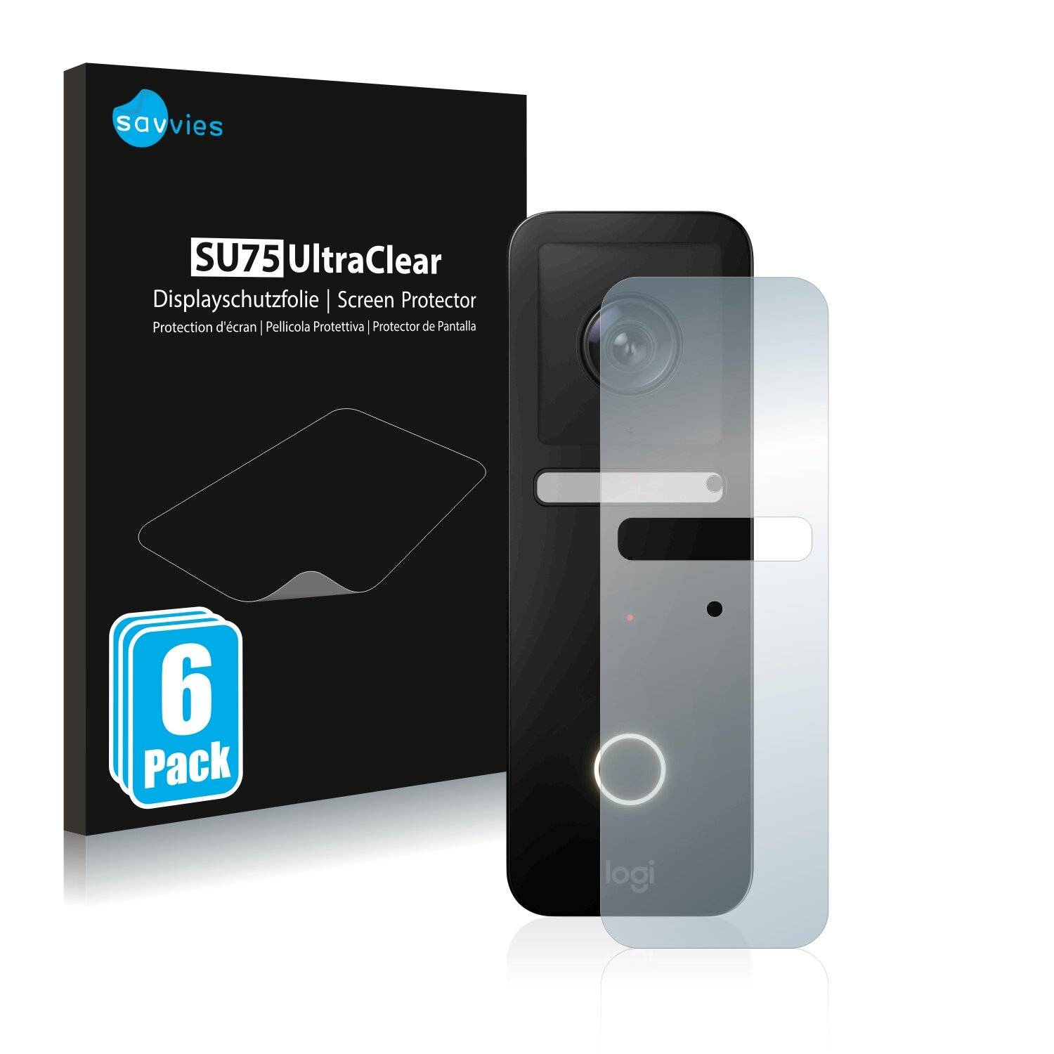 6x Savvies SU75 Displayschutzfolie für Logitech Circle View
