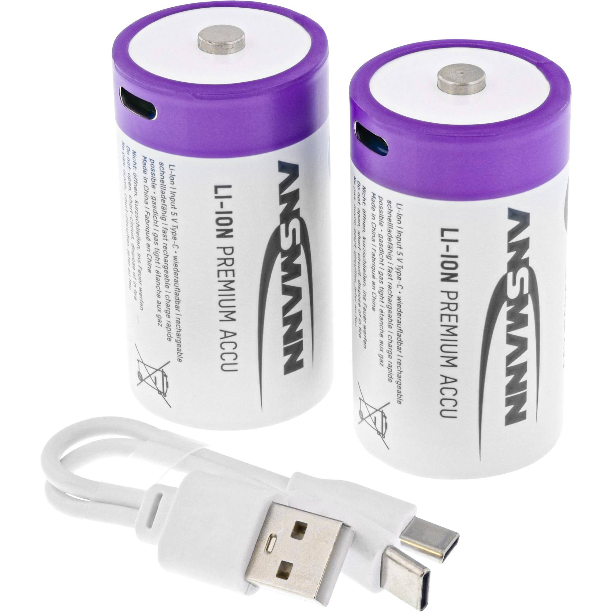 ANSMANN - 1314-0005 Li-Ion Akkus Mono D Typ 6000 - Akku - Mono (D)
