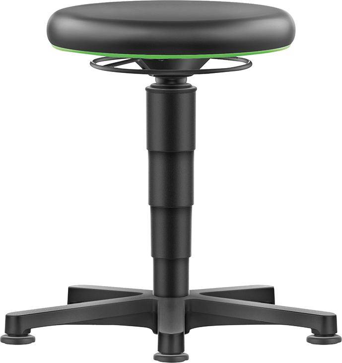 Drehhocker Kunstledersitz Sitzhöhe 450 - 650 mm mit Gleiter