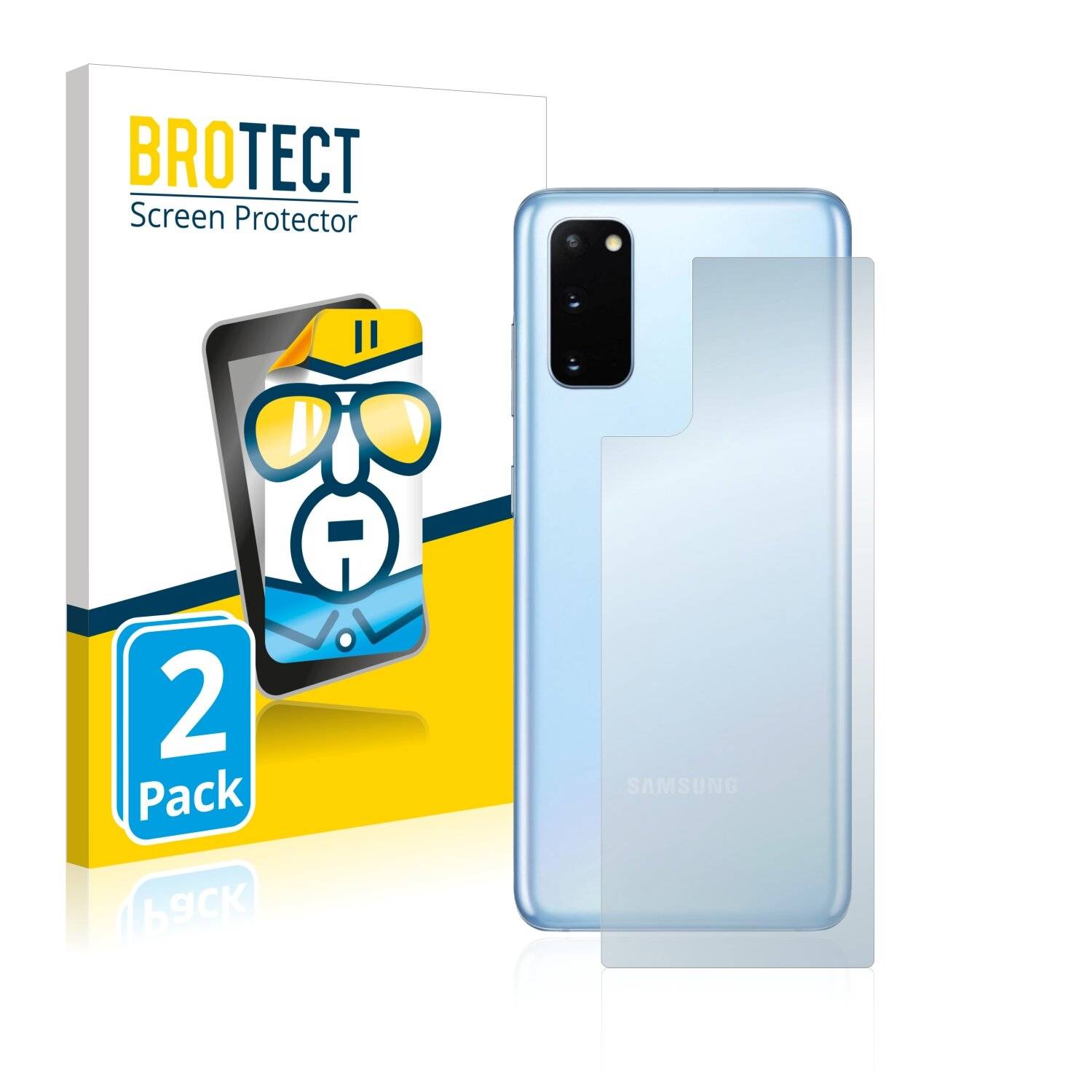 2x BROTECT HD-Clear Displayschutzfolie für Samsung Galaxy S20