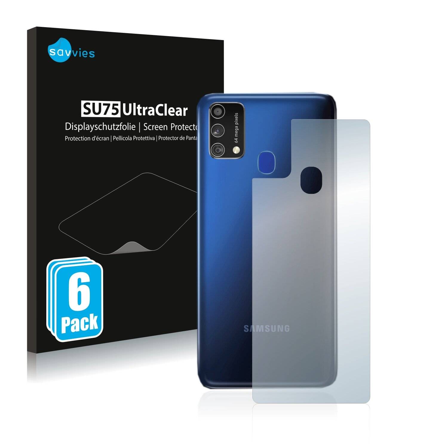 6x Savvies SU75 Displayschutzfolie für Samsung Galaxy F41