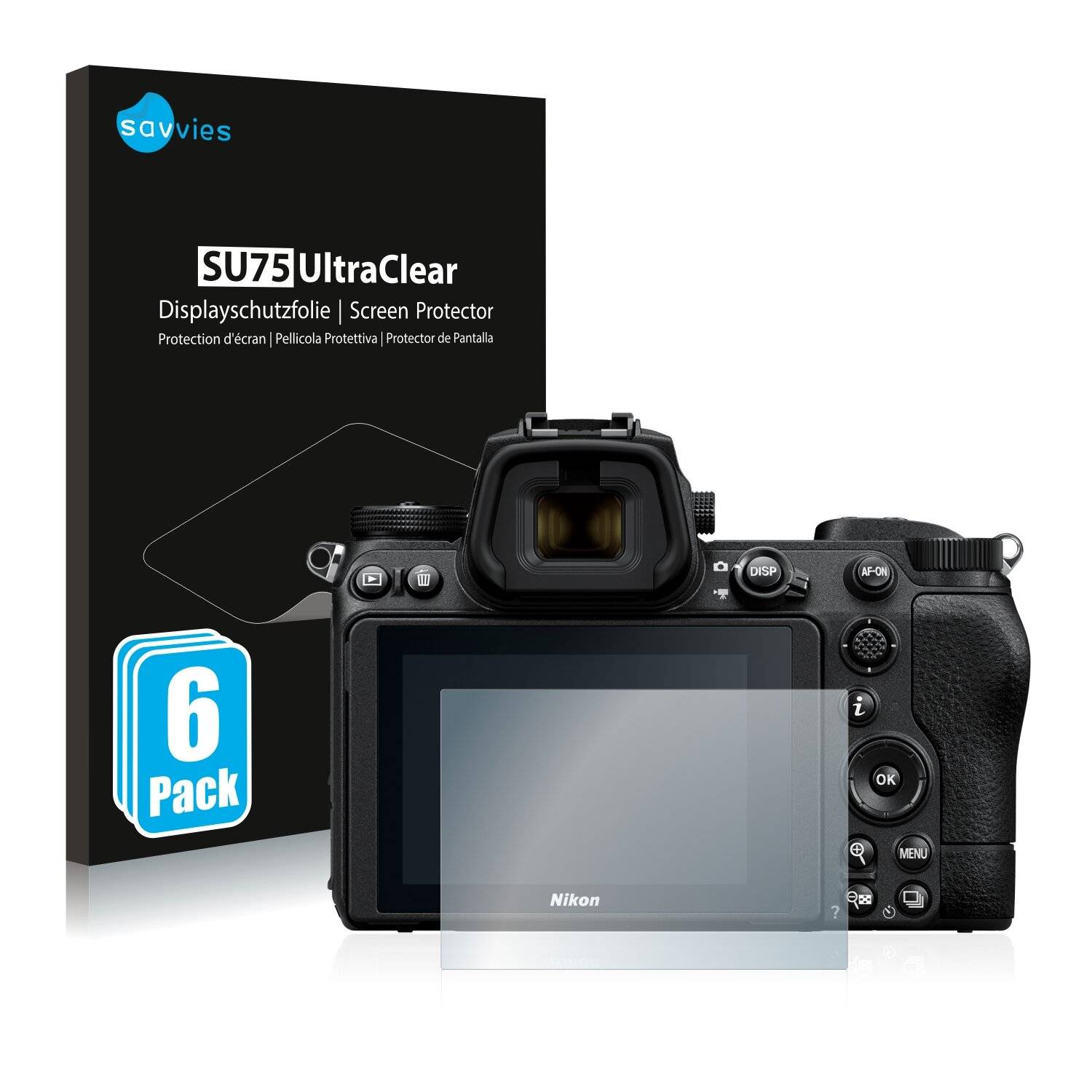 6x Savvies SU75 Displayschutzfolie für Nikon Z 6