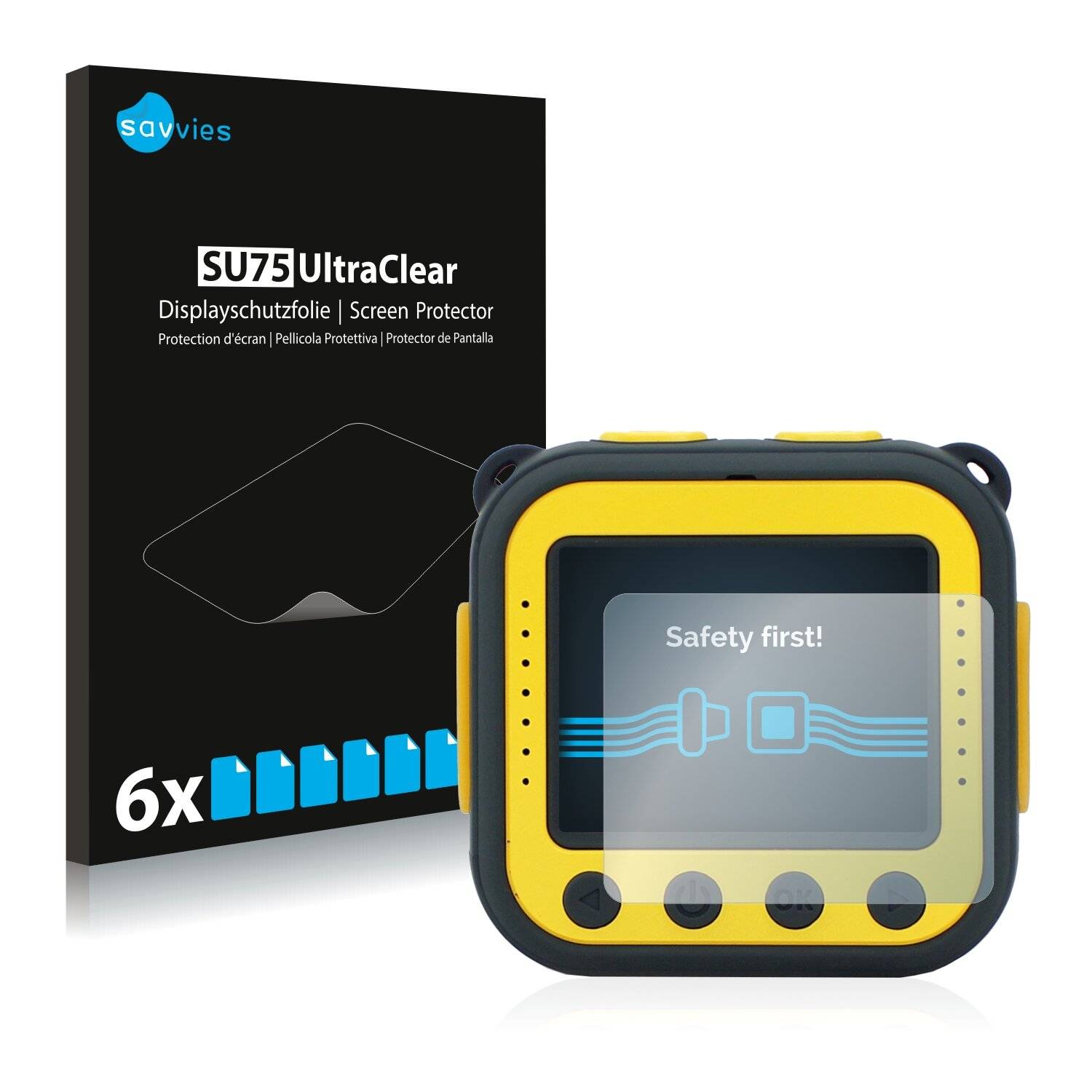 6x Savvies SU75 Displayschutzfolie für easypix Panox