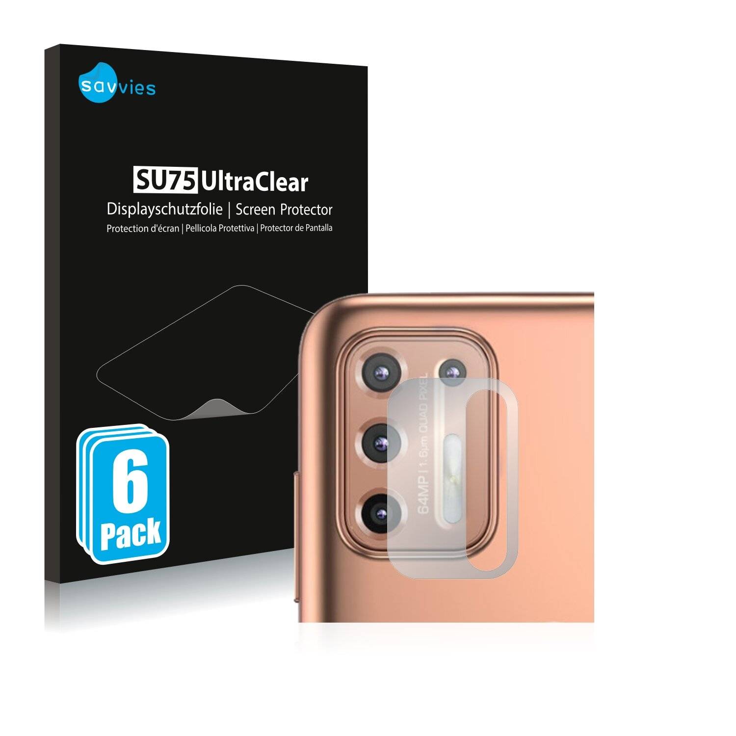 6x Savvies SU75 Displayschutzfolie für Motorola Moto G9 Plus (NUR