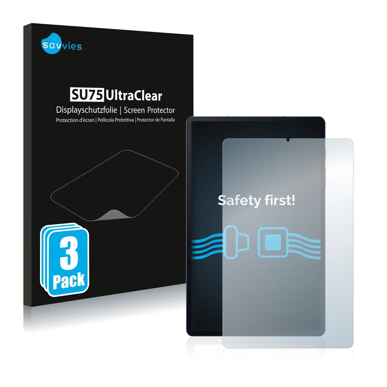 3x Savvies SU75 Displayschutzfolie für Samsung Galaxy Tab S6 Lite