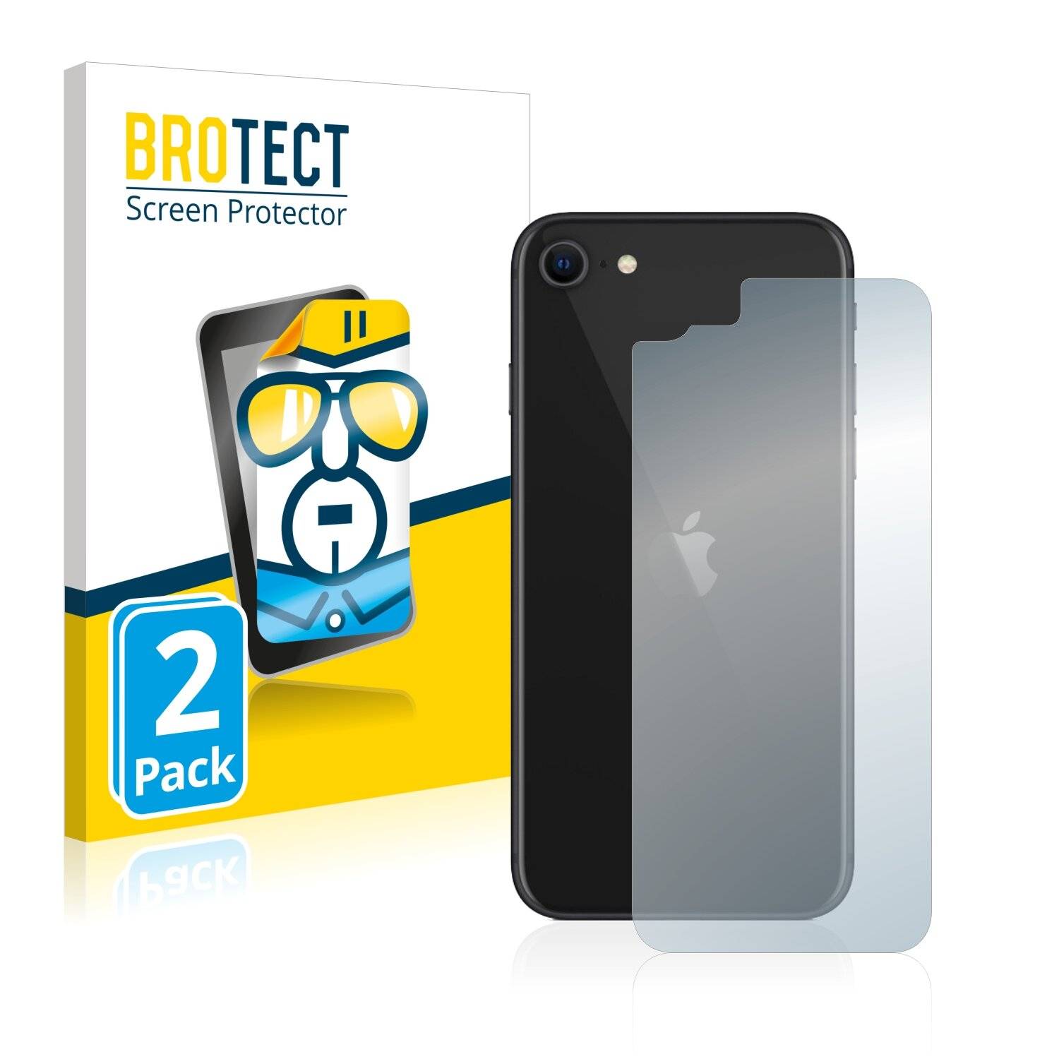 2x BROTECT HD-Clear Displayschutzfolie für Apple iPhone SE 2 2020