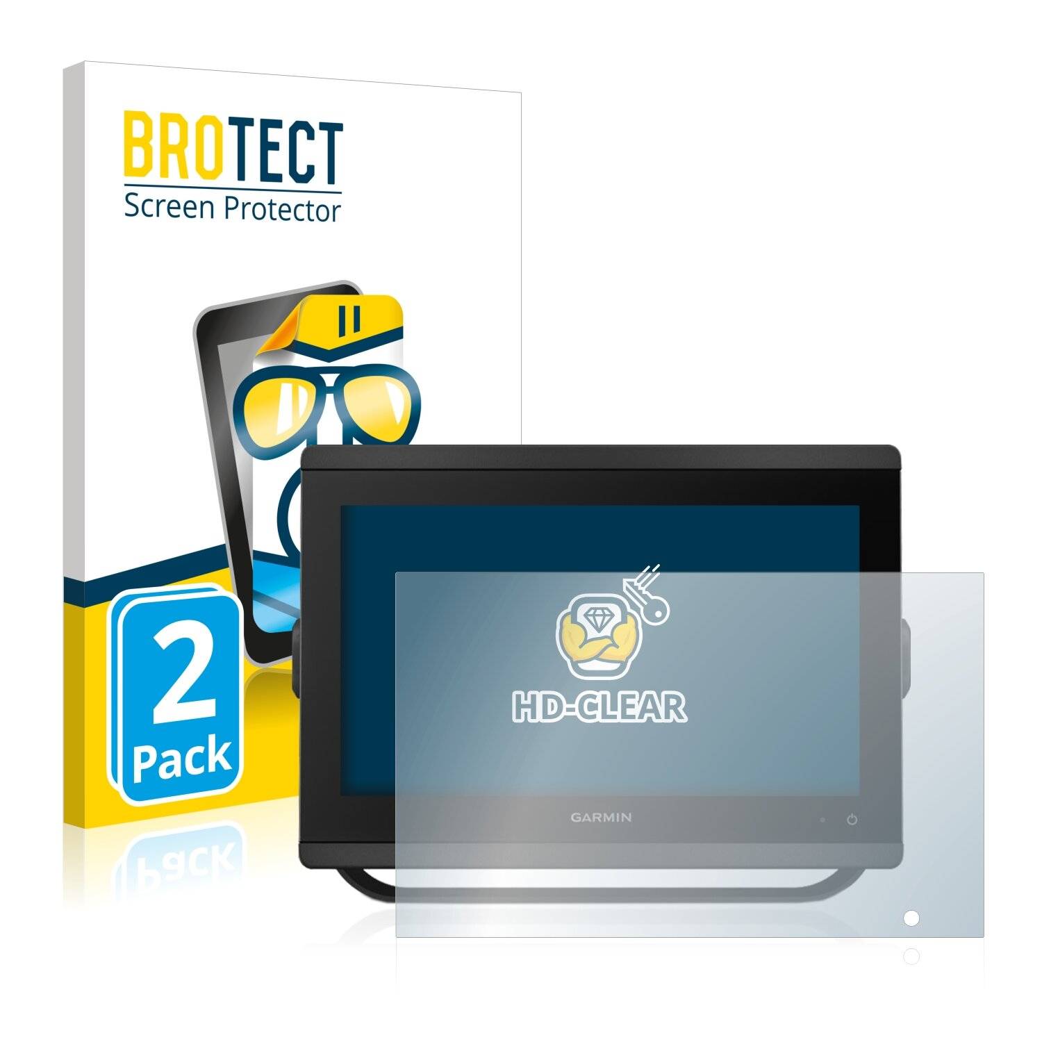 2x BROTECT HD-Clear Displayschutzfolie für Garmin GPSMAP