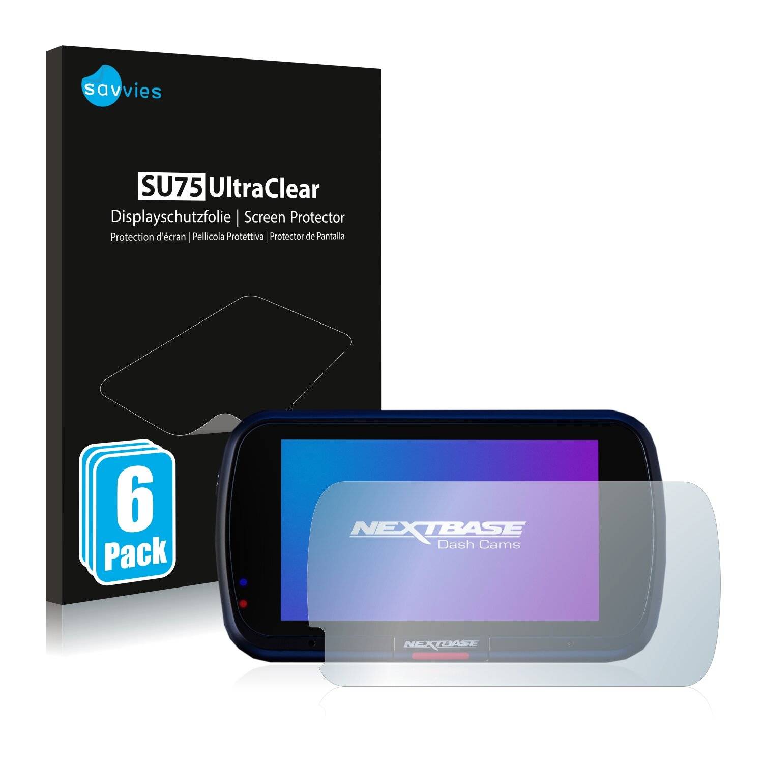 6x Savvies SU75 Displayschutzfolie für Nextbase
