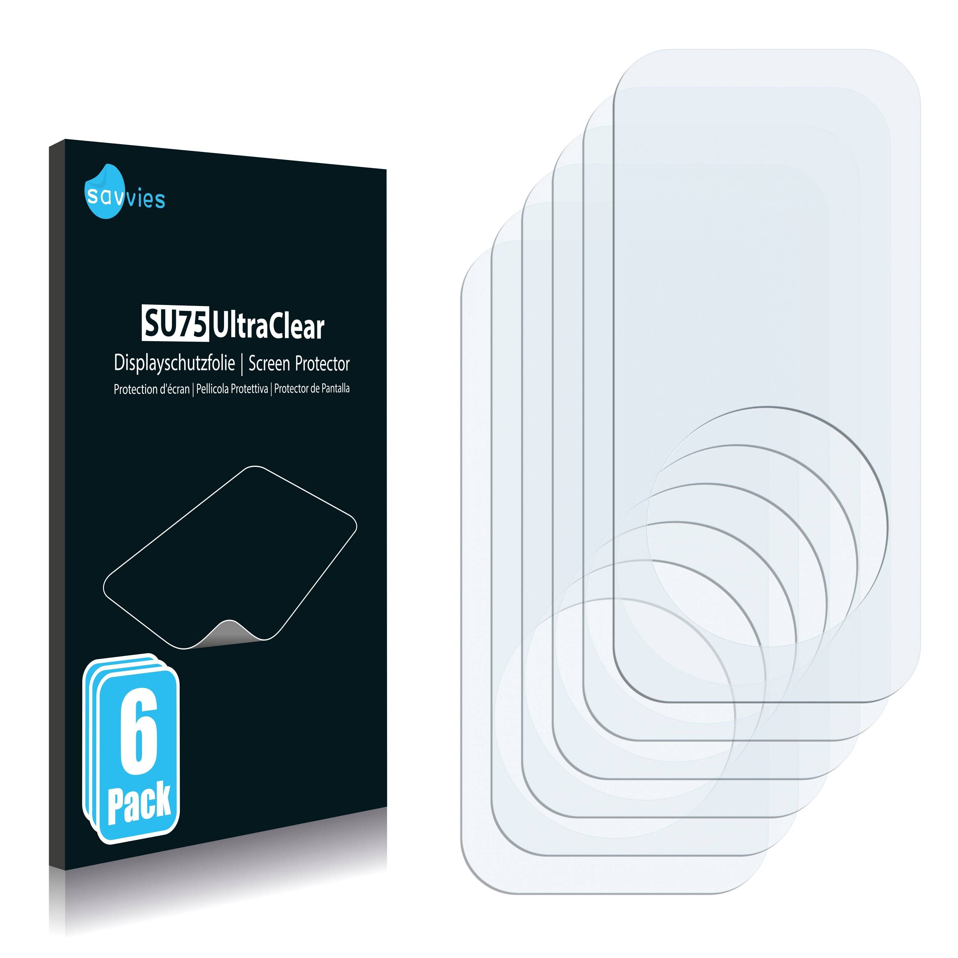 6x Savvies SU75 Displayschutzfolie für Samsung Galaxy Tab Active 2 (NUR