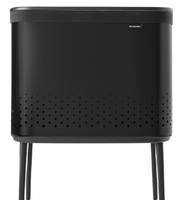Brabantia Bo Wäschekorb, 60 l, Rechteckig, Schwarz, Schwarz, 540 mm, 320 mm