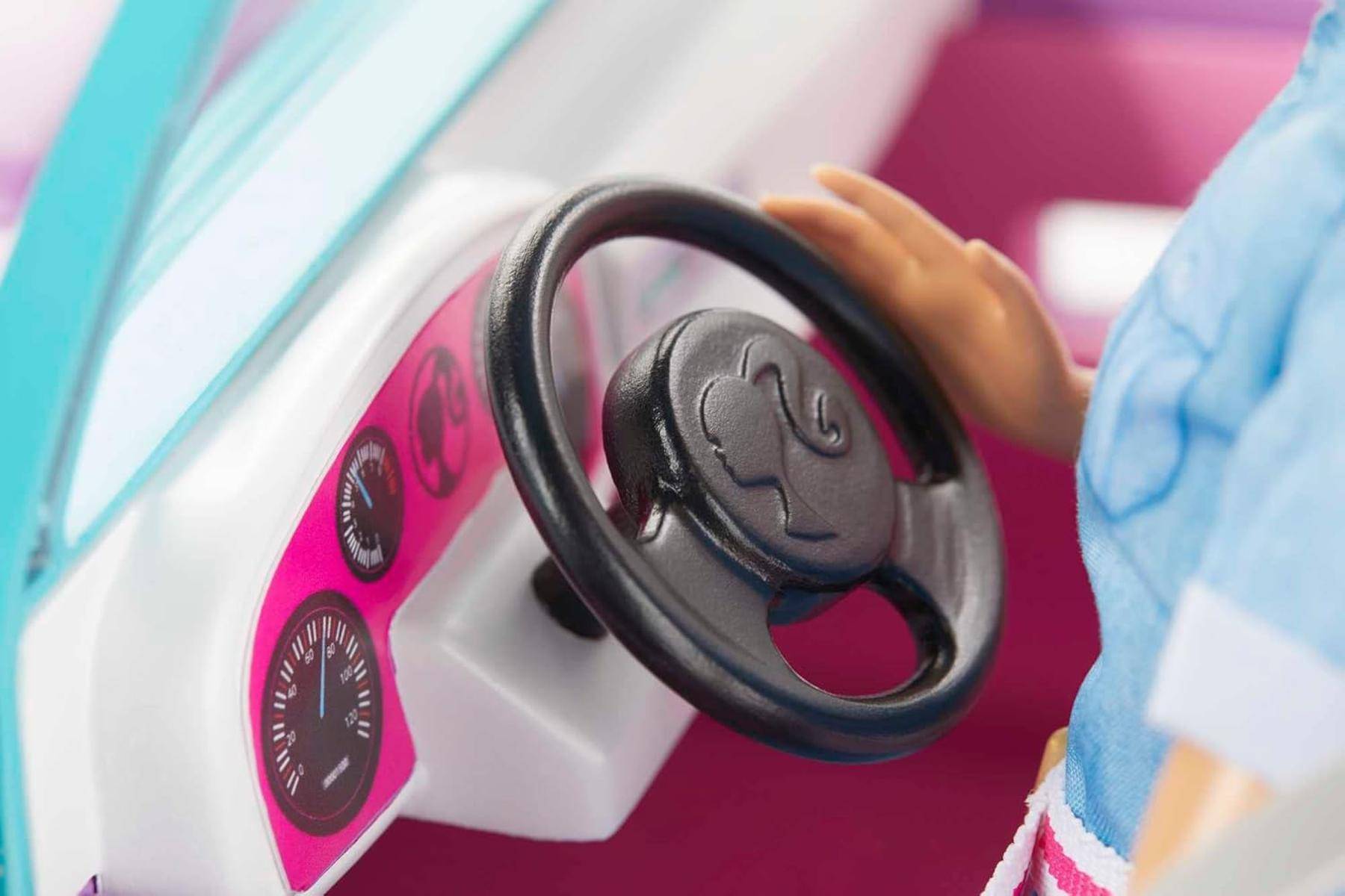 Barbie Jeep Convertible lila Jeep bewegliche Räder ohne Puppe GMT46 3+
