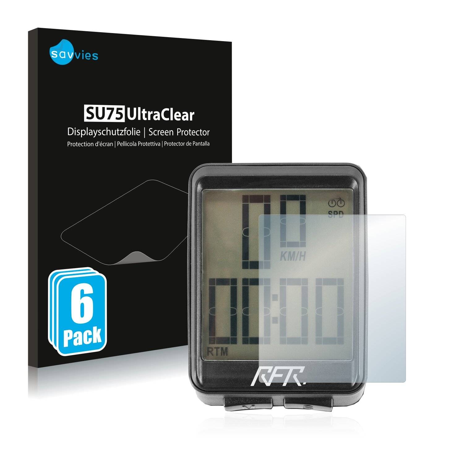 6x Savvies SU75 Displayschutzfolie für Cube RFR