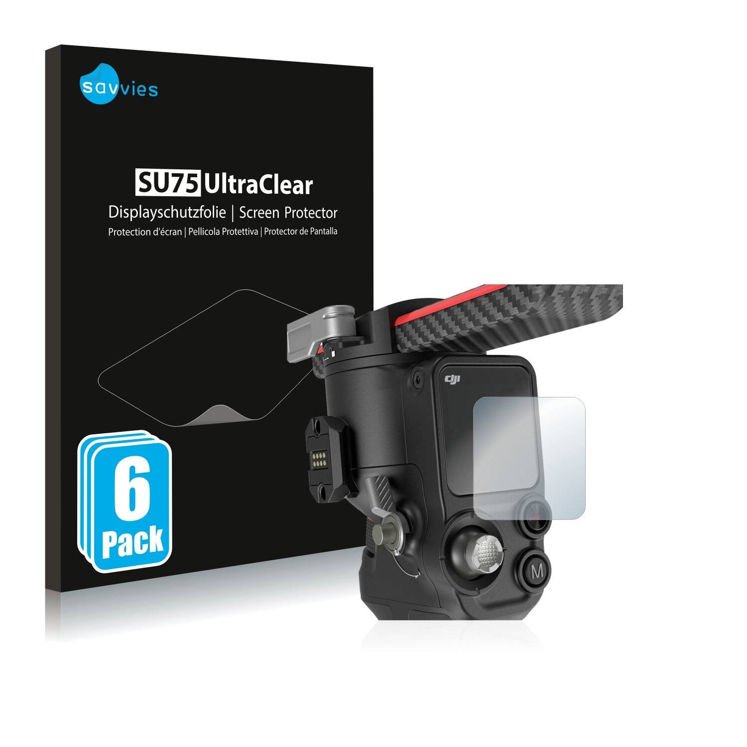6x Savvies SU75 Displayschutzfolie für DJI RS